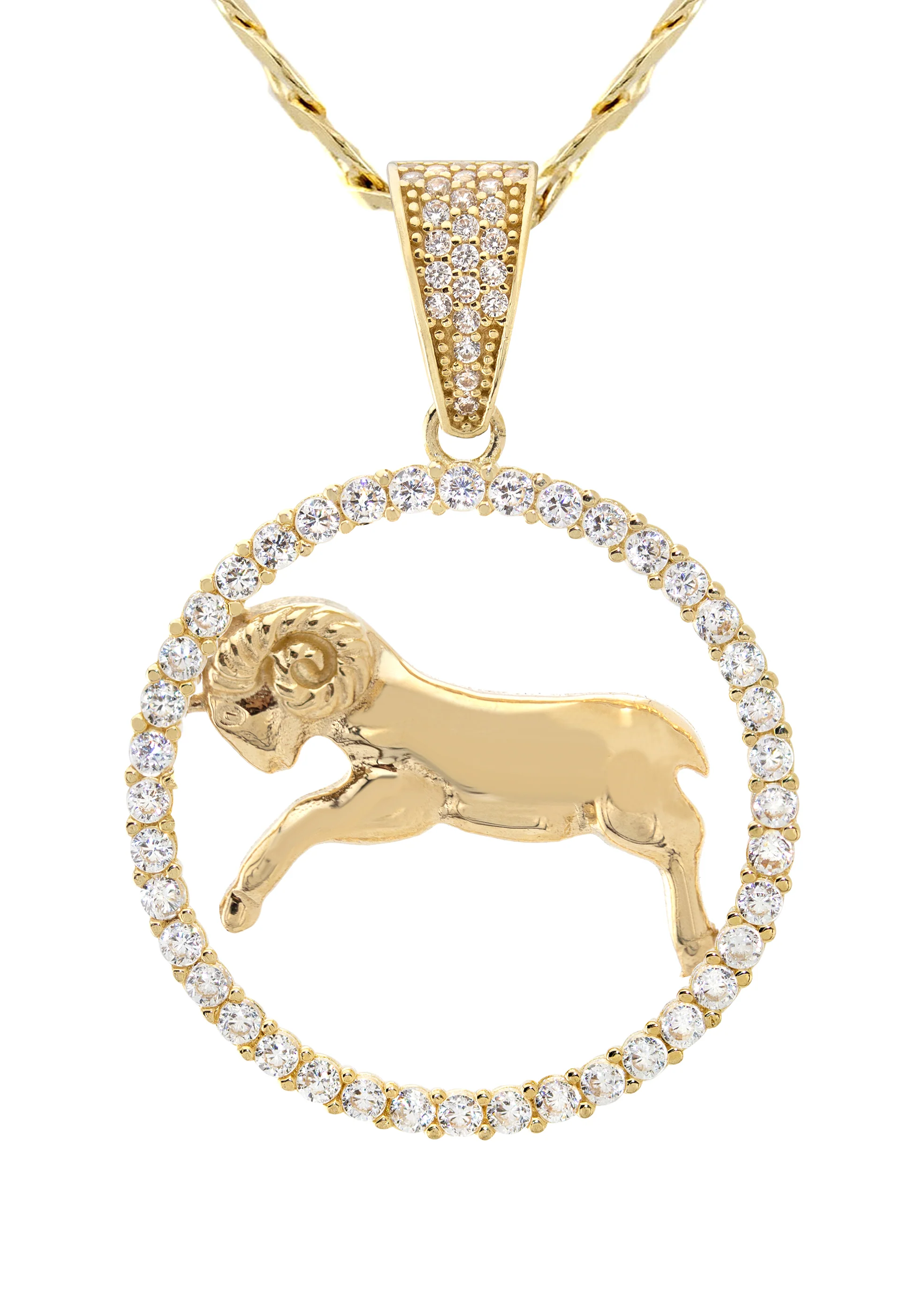 10K Yellow Gold Zodiac Capricorn Necklace | Appx. 16.6 Grams - Image 2