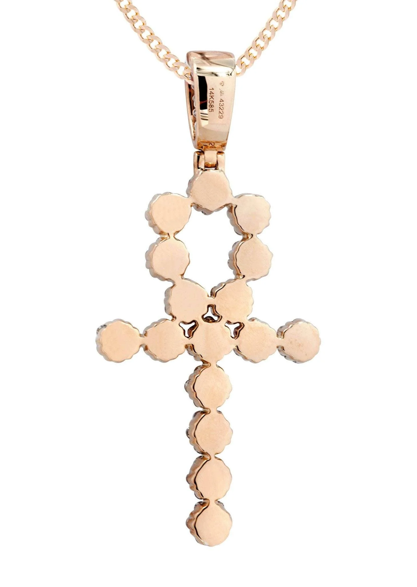 14K Rose Gold Ankh Diamond Necklace  | 2.85 Carats - Image 3