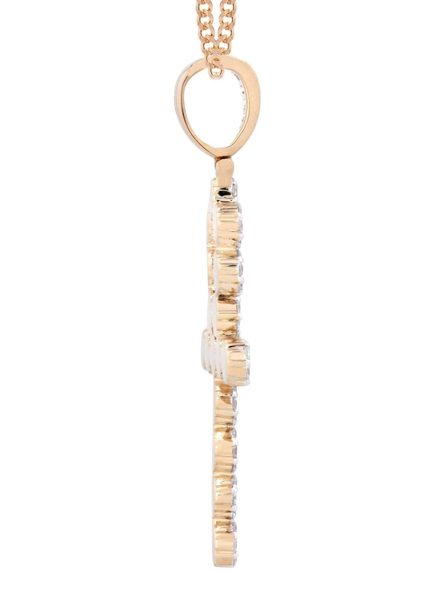 14K Rose Gold Ankh Diamond Necklace  | 2.85 Carats - Image 4