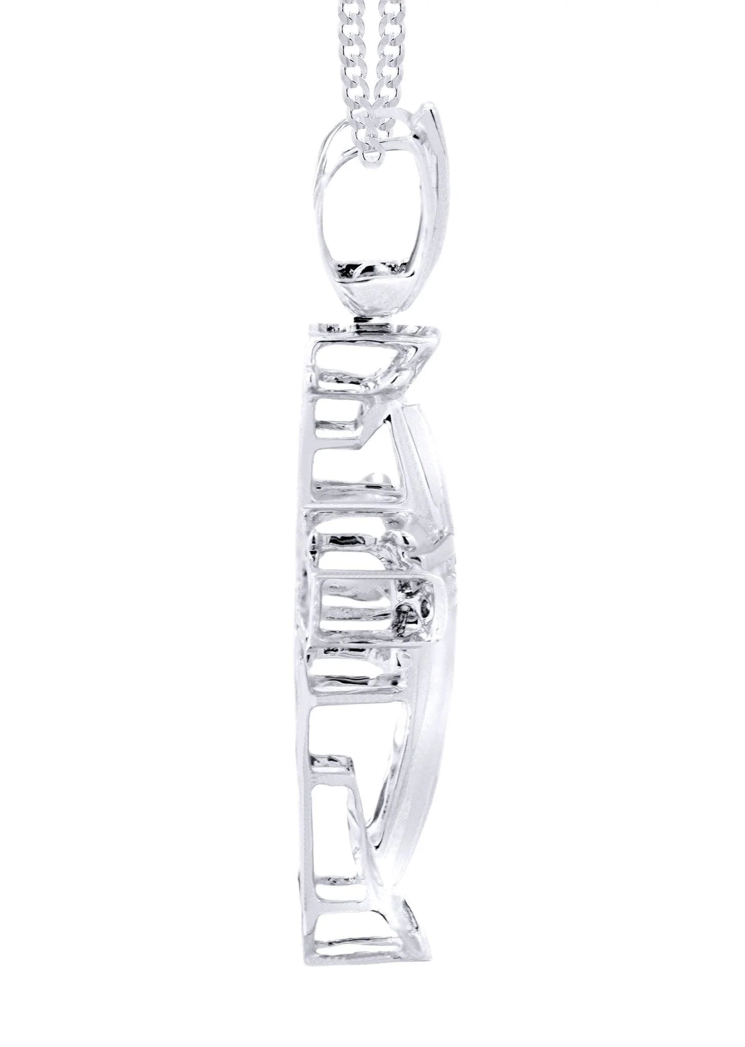 14K White Gold Diamond Cross Necklace  | 0.94 Carats - Image 4
