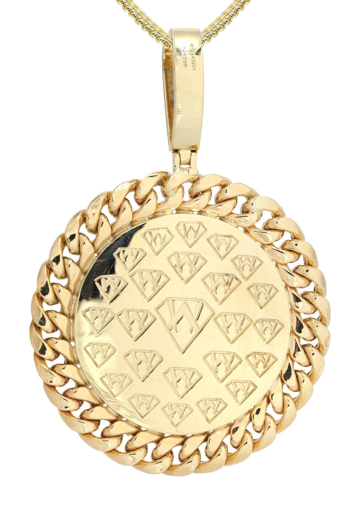 14 Yellow Gold Jesus Head Diamond Necklace| 1.59 Carats - Image 3