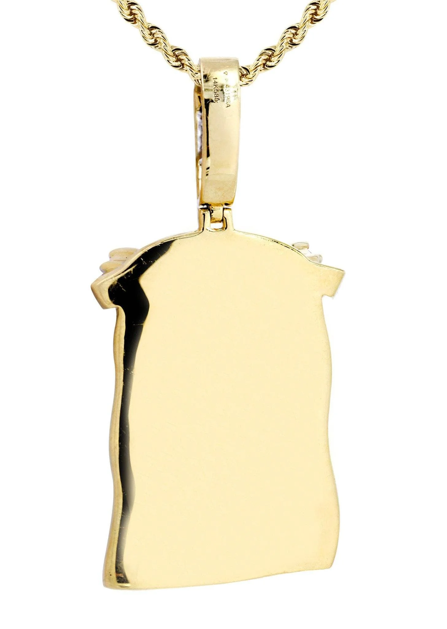 14K Yellow Gold Jesus Head Diamond Necklace | 5.85 Carats - Image 3