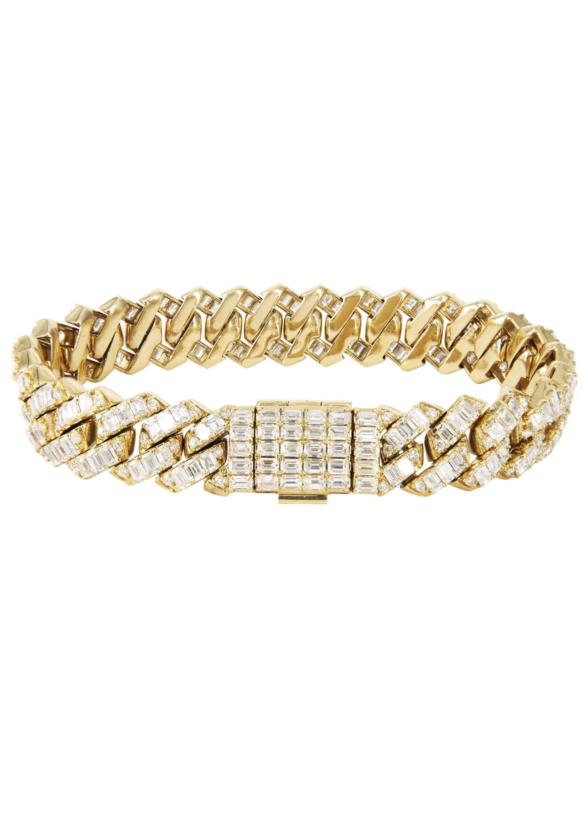 14K Iced Out Baguette Diamond Miami Cuban Link Bracelet | 66.28 Grams | 21.45 Carats - Image 2