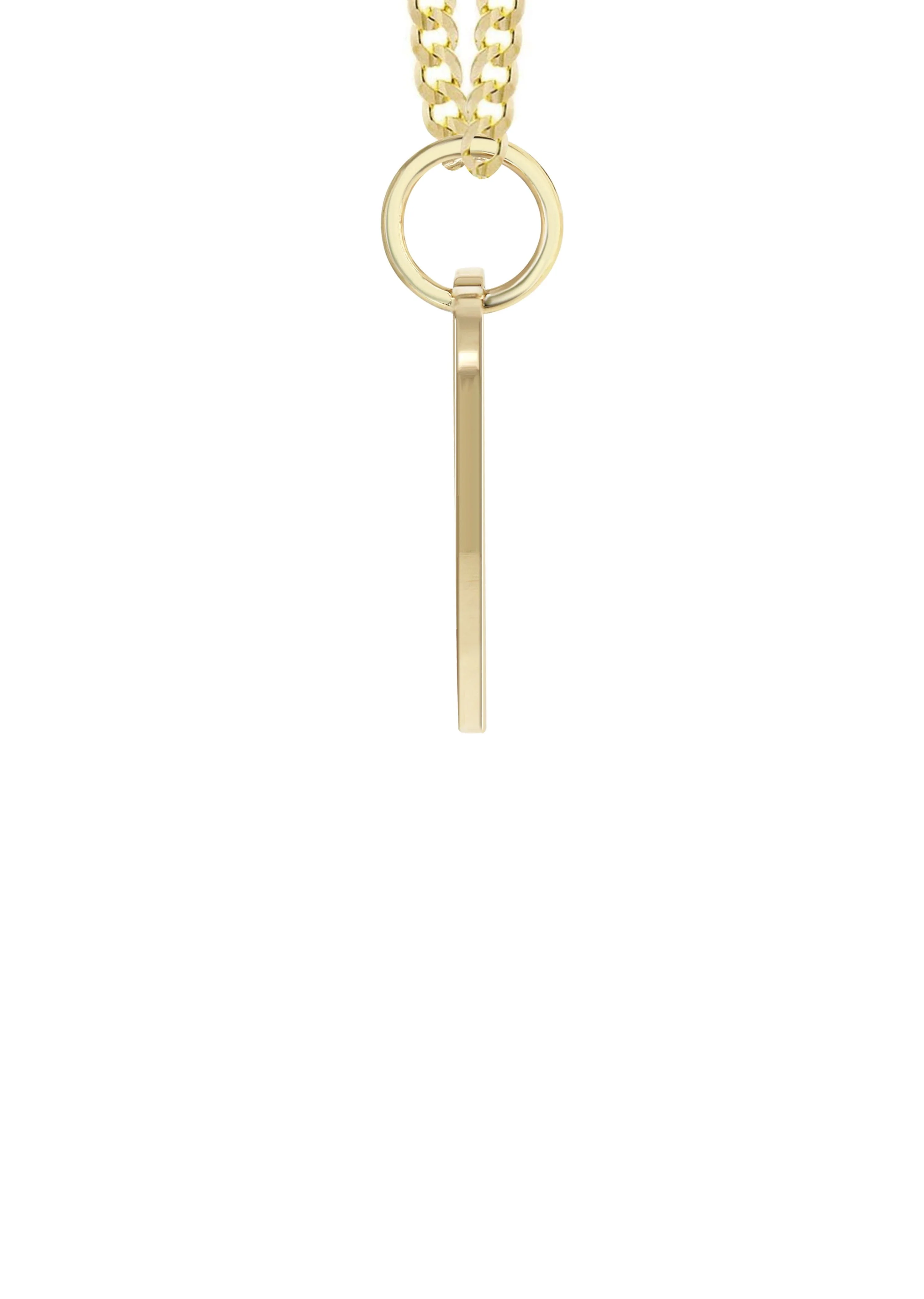 14K Gold Diamond  Initial Heart Pendant Necklace - Image 3