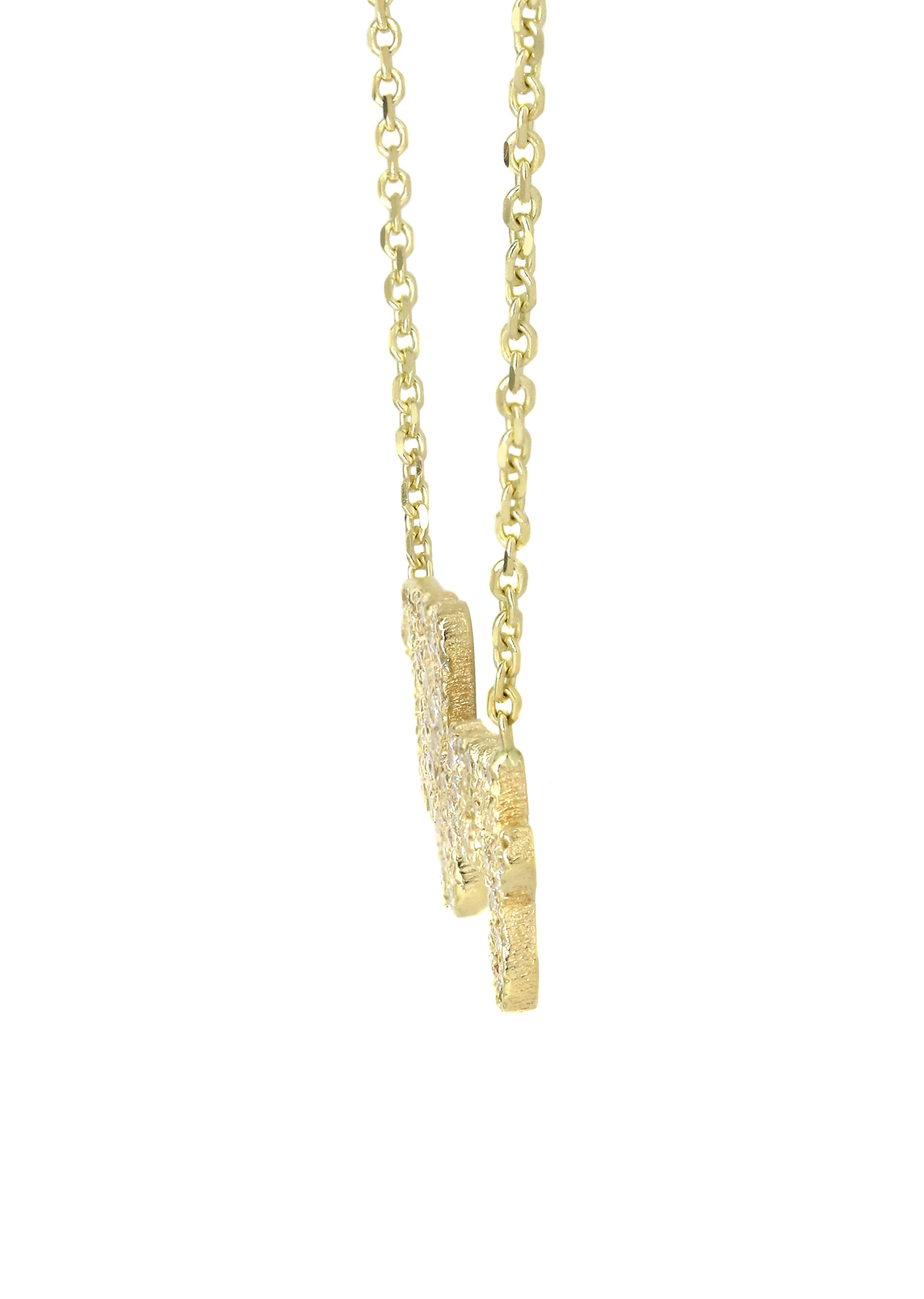 14K Gold Full Diamond Script Name Plate Necklace | Style #90 - Image 3