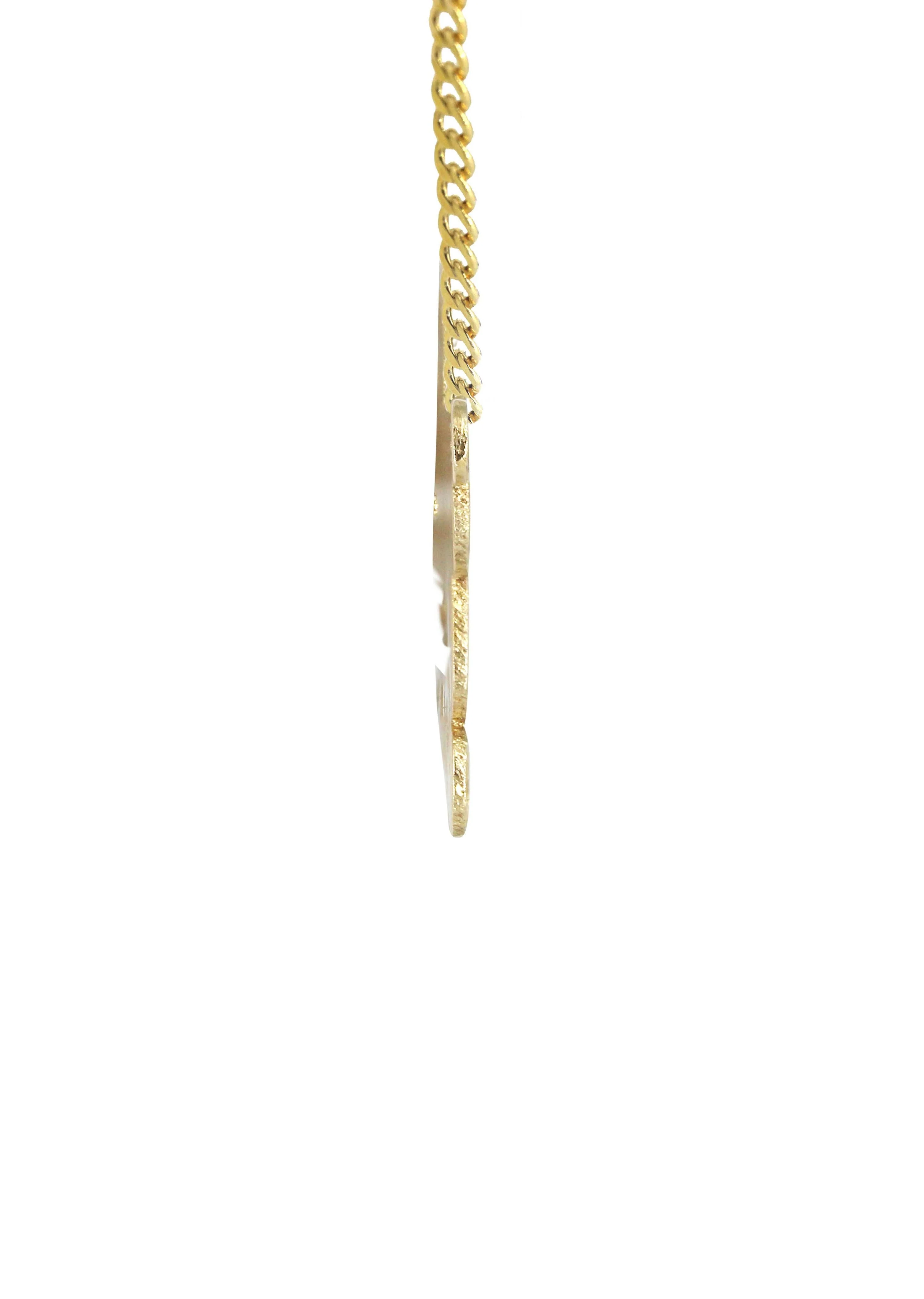 14K Gold Diamond Cut Heart Name Plate Necklace | Style #124 - Image 3