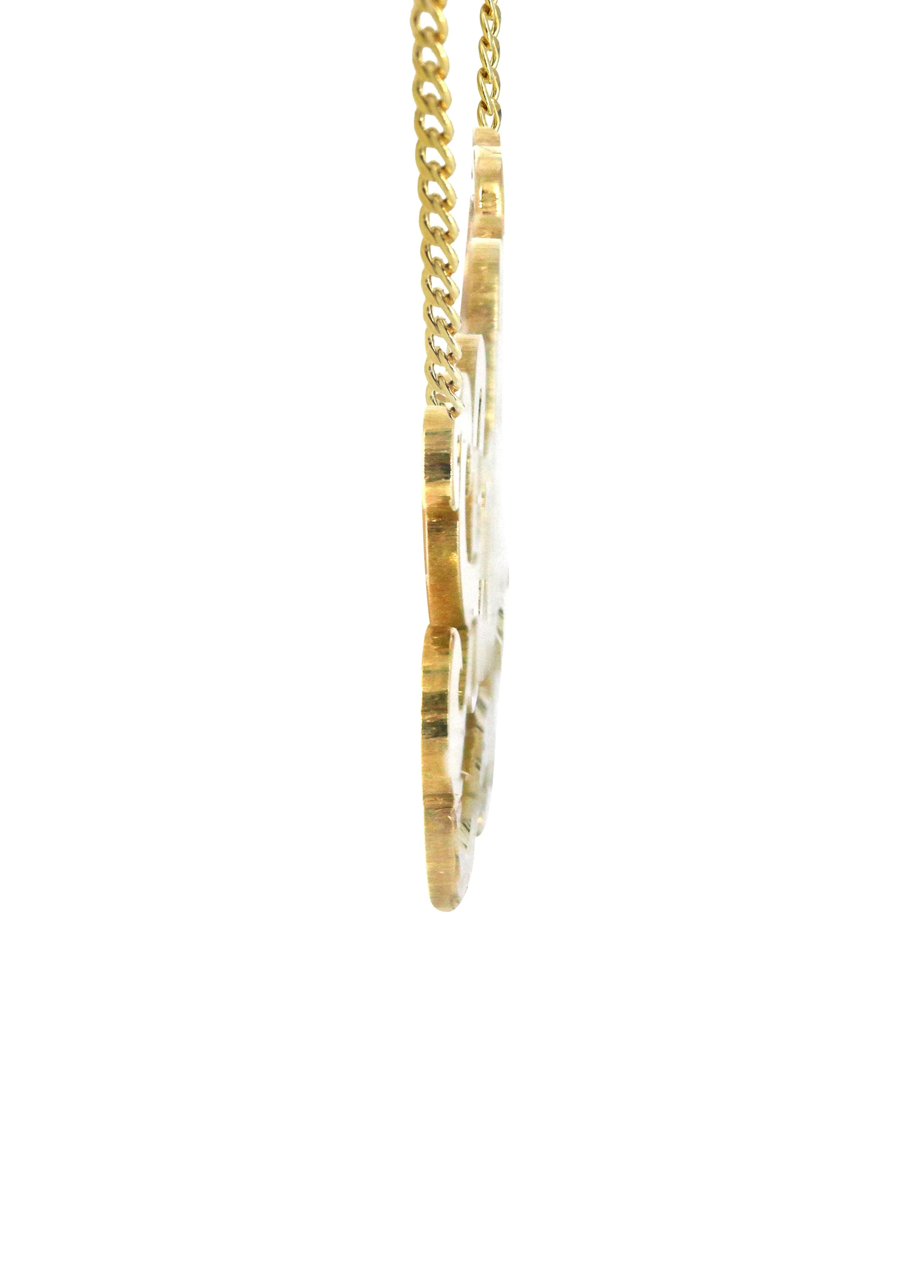 14K Gold Diamond Cut Heart Name Plate Necklace | Style #44 - Image 3