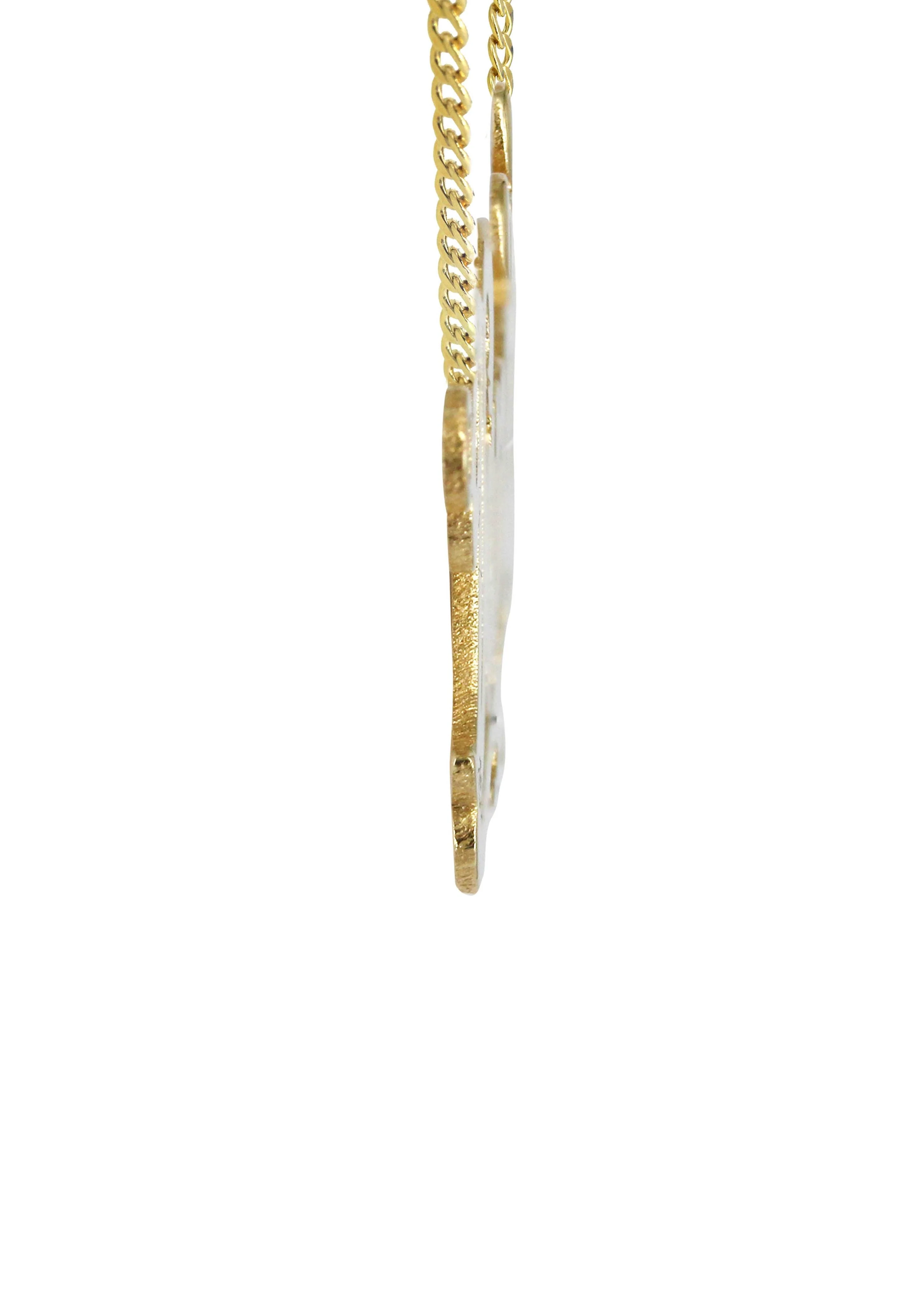 14K Gold  Heart Name Plate Necklace | Style #70 - Image 3