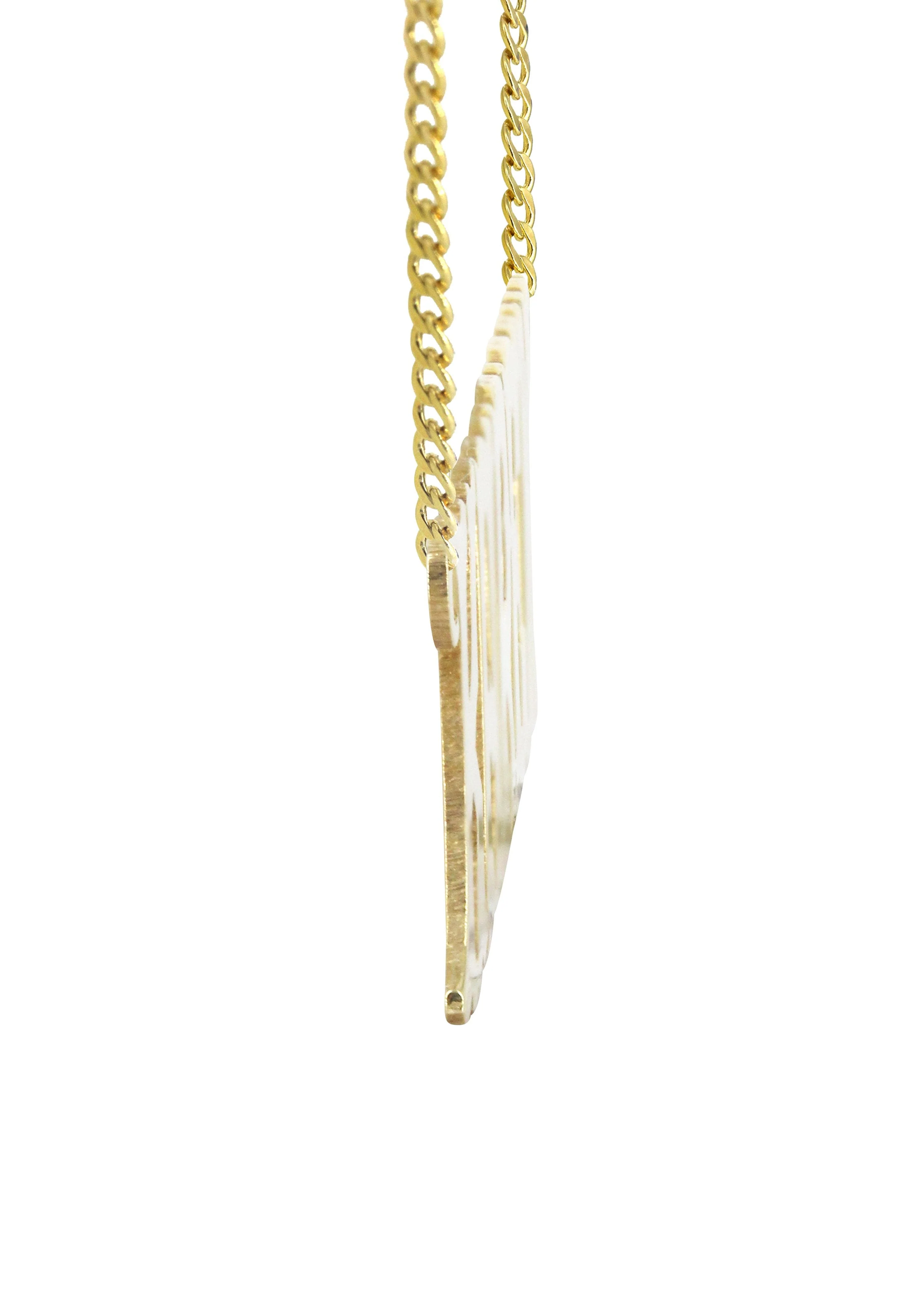 14K Gold Name Plate Name Plate Necklace | Style #30 - Image 3