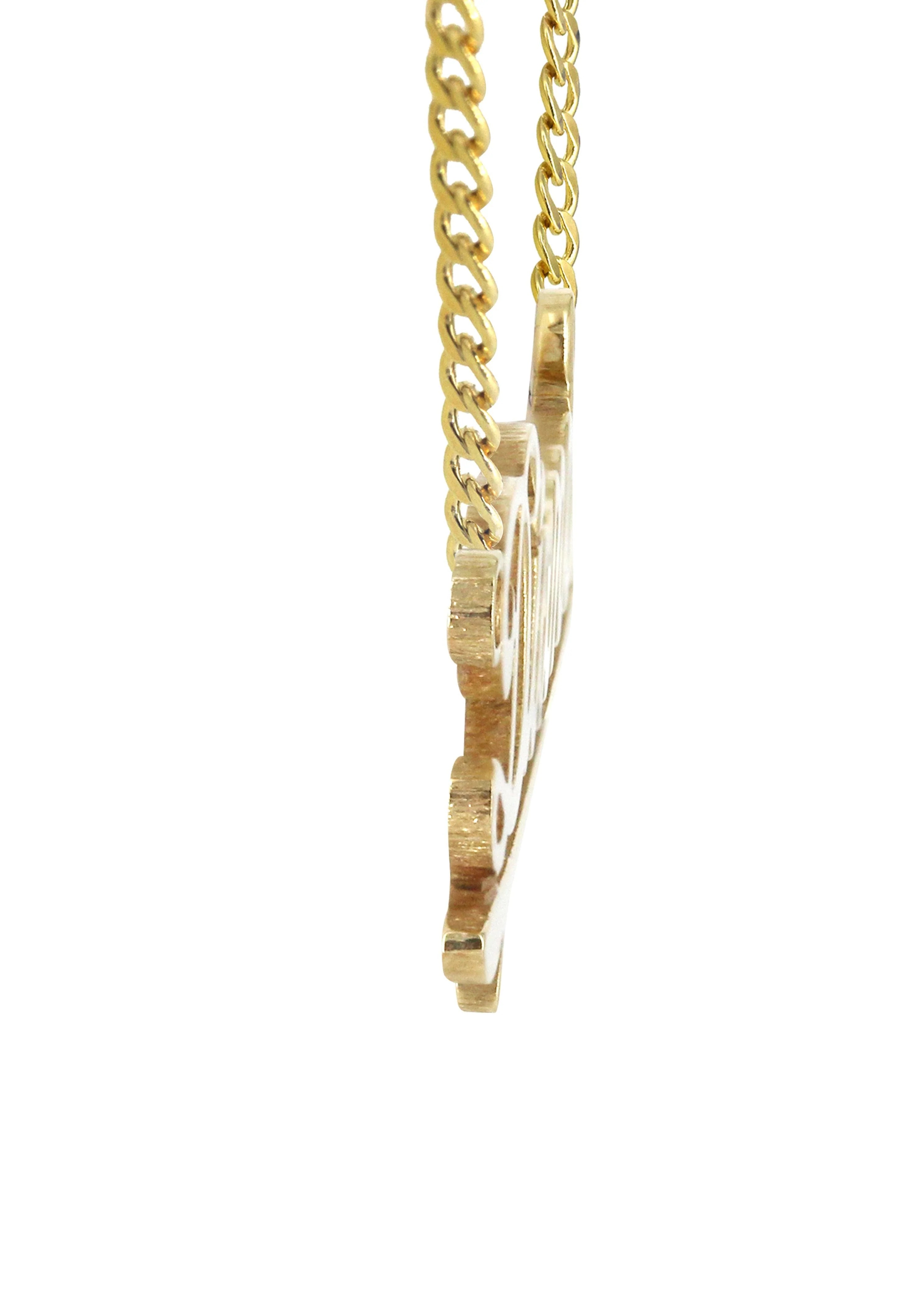 14K Gold Plain Gold Name Plate Necklace | Style #32 - Image 3