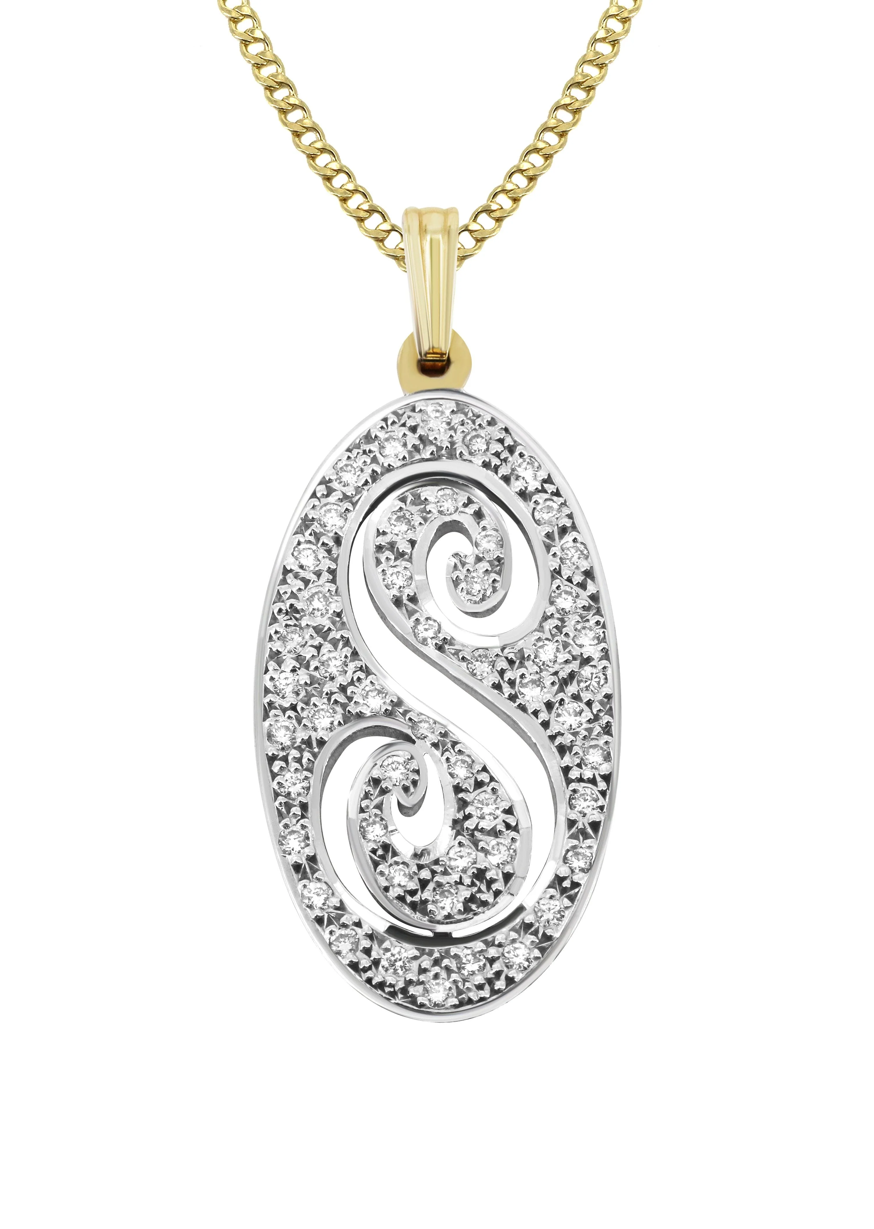14K Gold  Single Letter Name Plate Necklace | Style #91