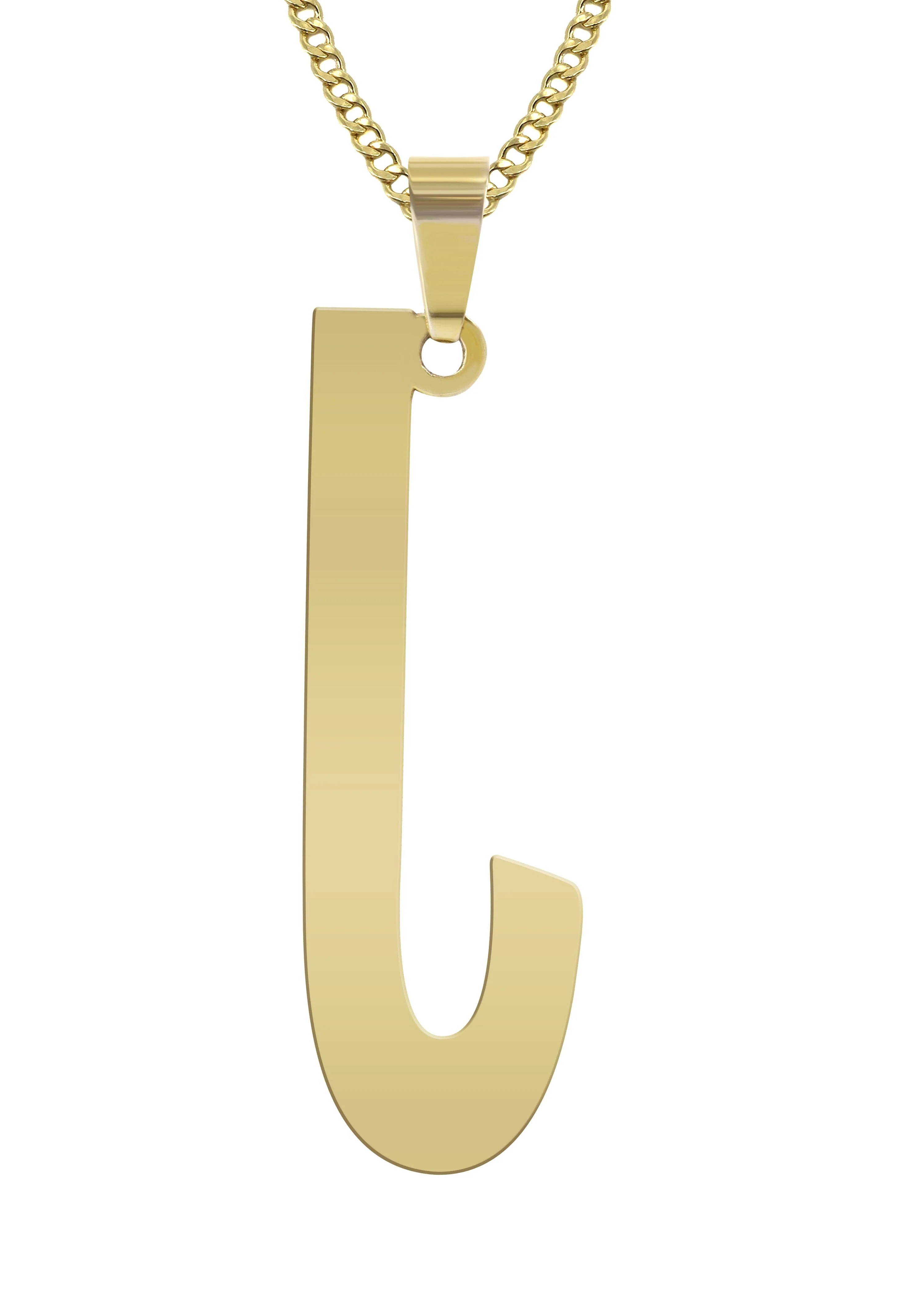 14K Gold Single Letter Name Plate Necklace | Style #92 - Image 2