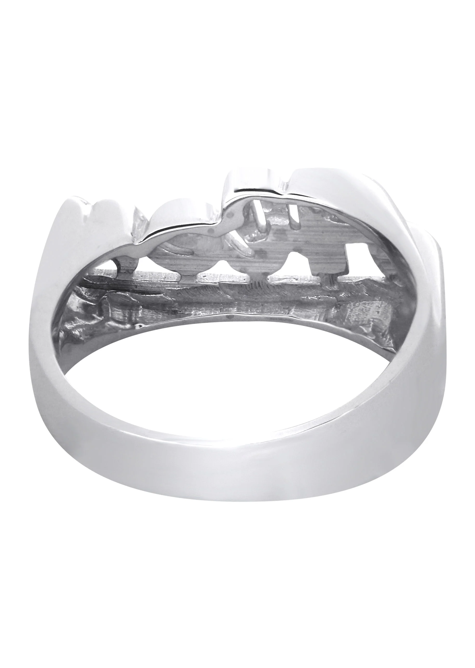 14K Diamond White Gold Name Ring | Appx. 3.6 Grams - Image 3