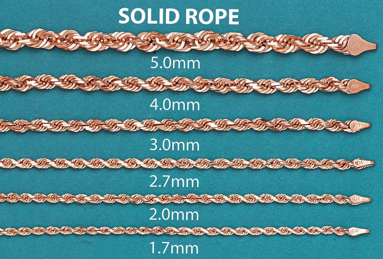 14K Rose Gold Bracelet Solid Rope - Image 4