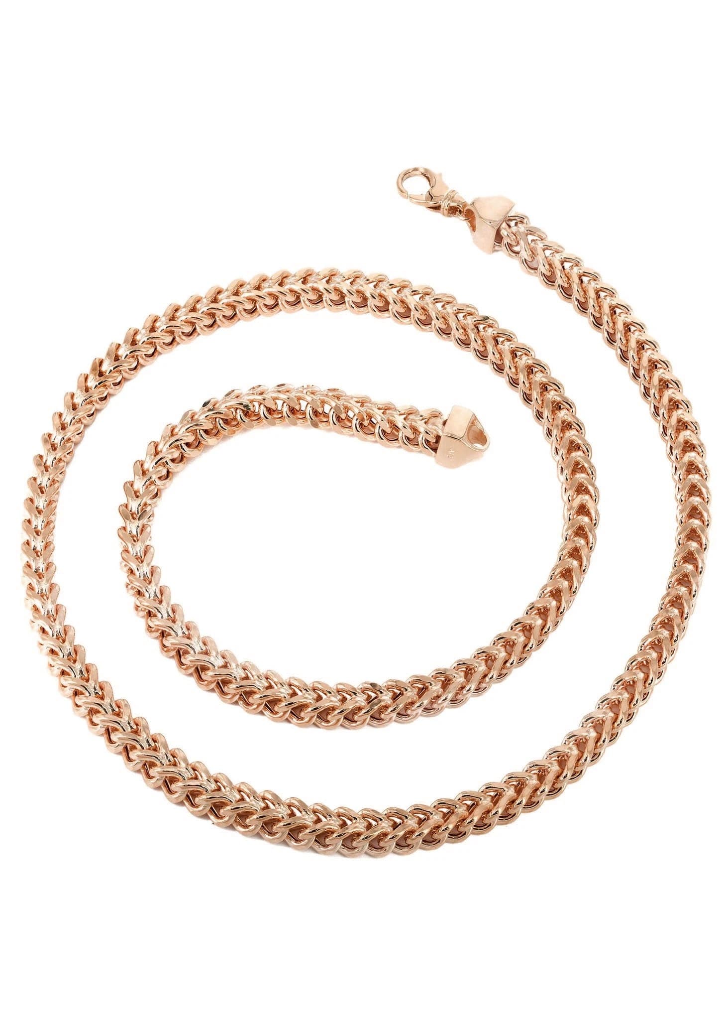 Semi Solid  Rose Franco Chain - 14K Rose Gold - Image 2