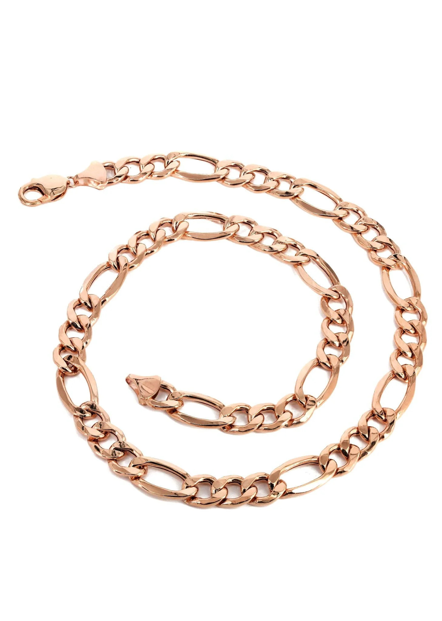 Solid Figaro Chain - 14K Rose Gold Chain - Image 2
