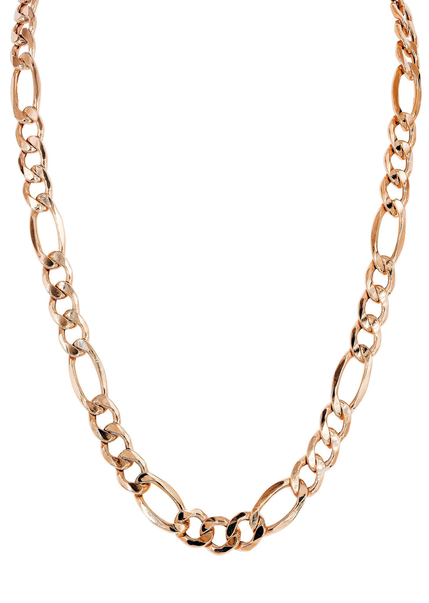 Solid Figaro Chain - 14K Rose Gold Chain - Image 3