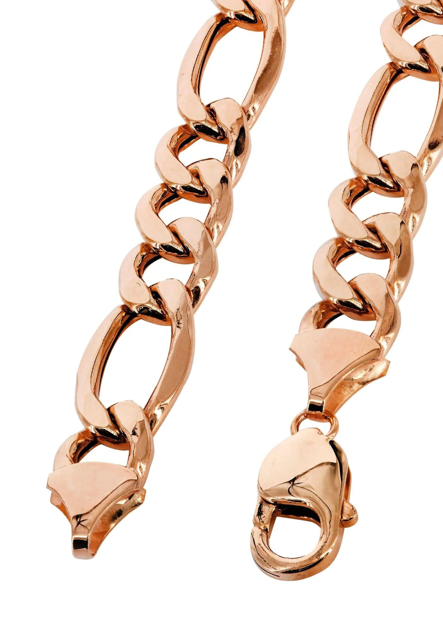 Solid Figaro Chain - 14K Rose Gold Chain - Image 4