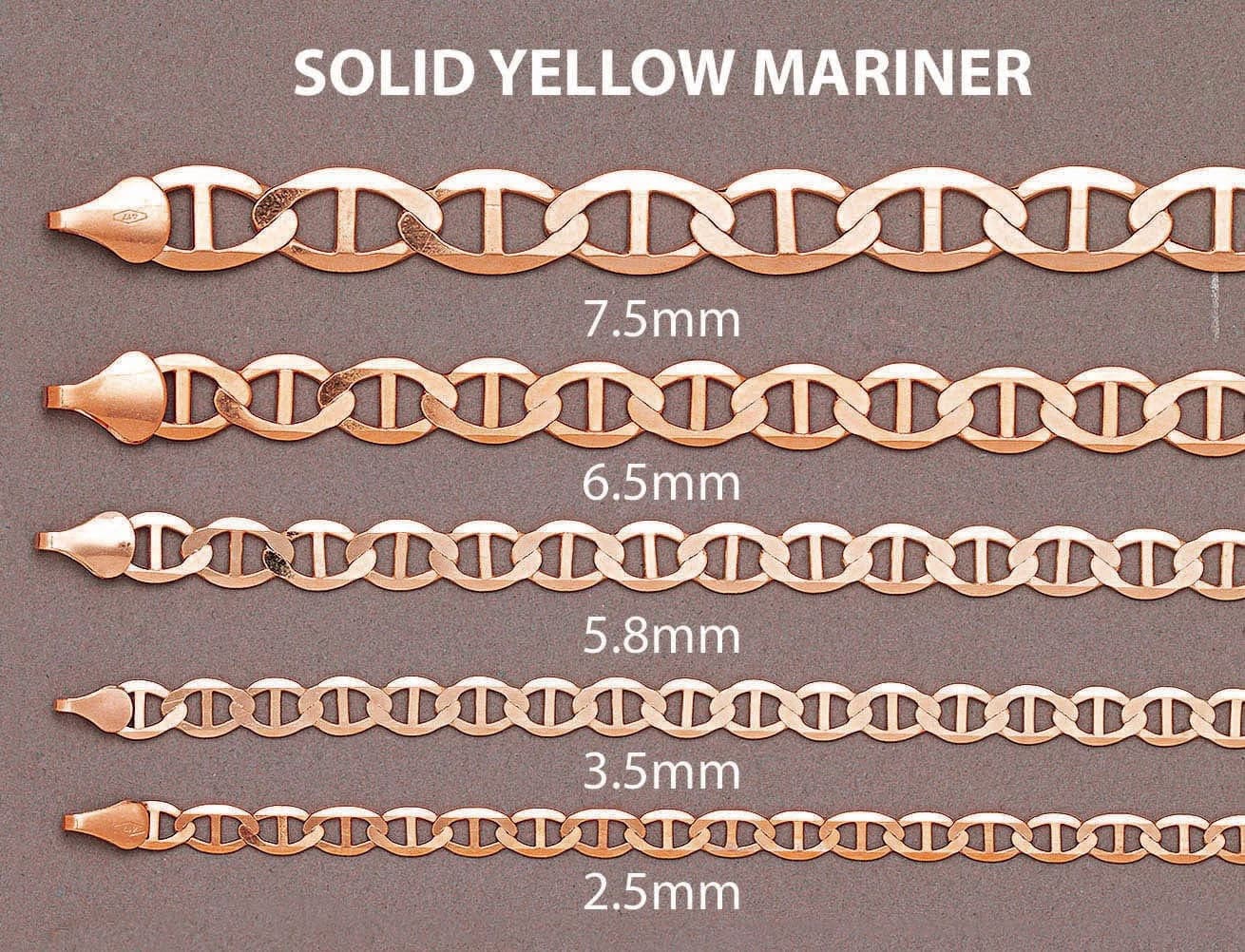 Solid Mariner Chain - 14K Rose Gold Chain - Image 5