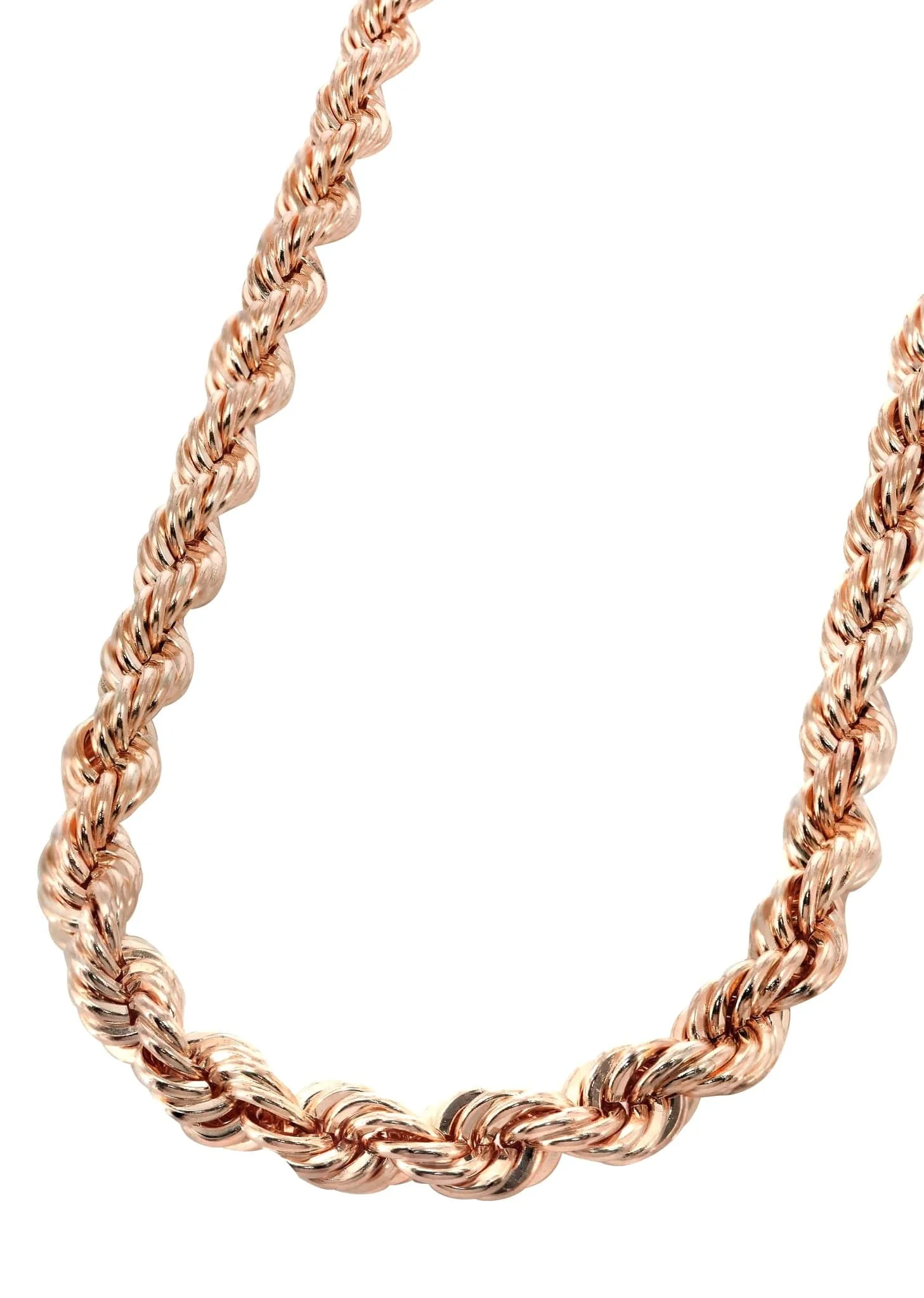 Solid Rope Chain - 14K Rose Gold Chain