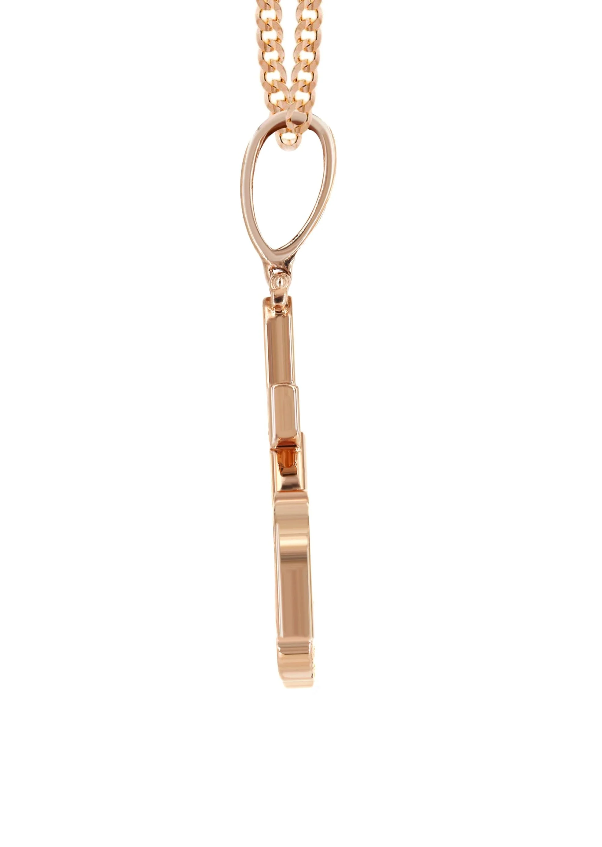 14K Rose Gold Diamond Allah Necklace | 1.25 Carats - Image 4