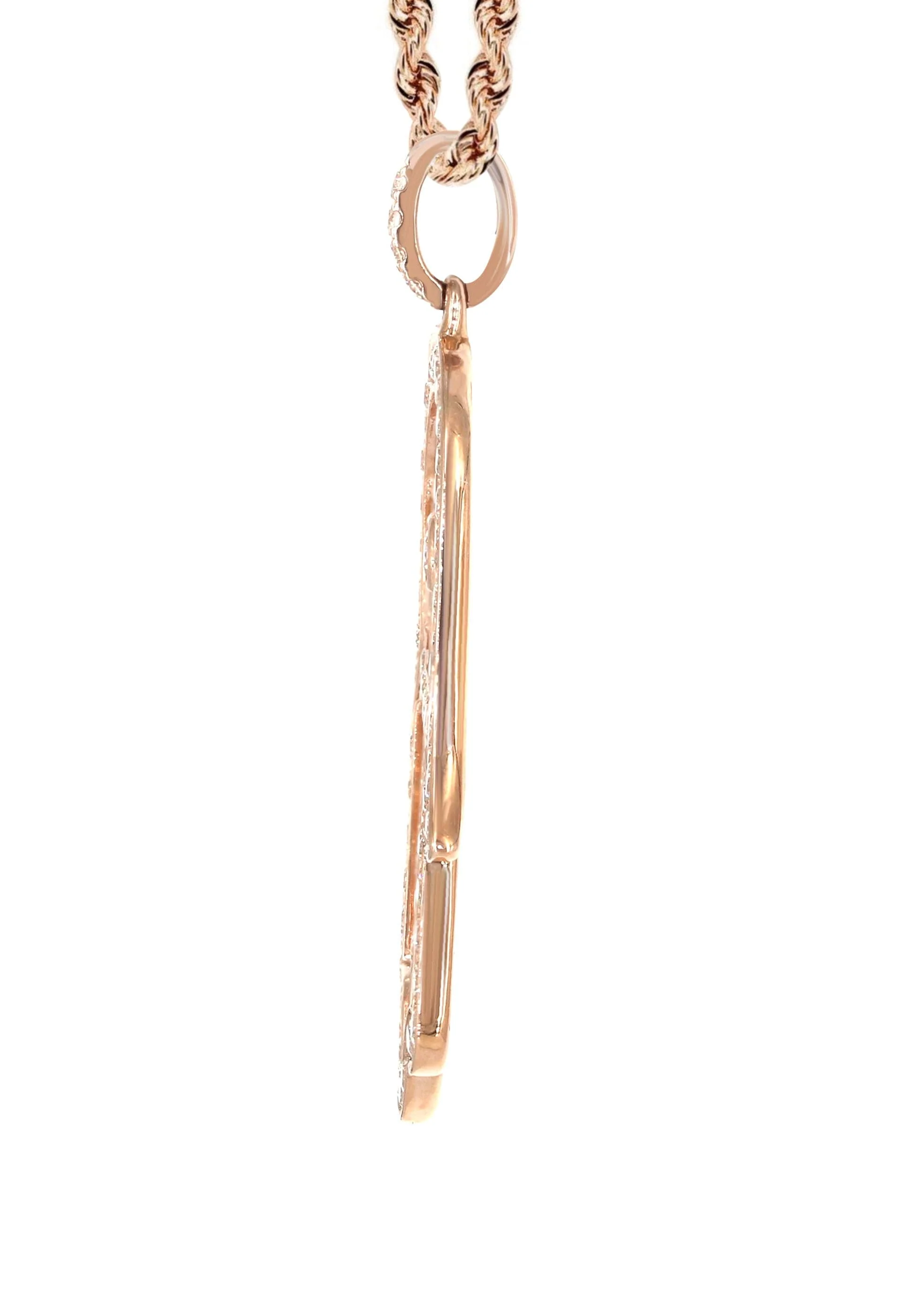 14K Rose Gold Diamond Hamsa Necklace | 2.02 Carats - Image 4