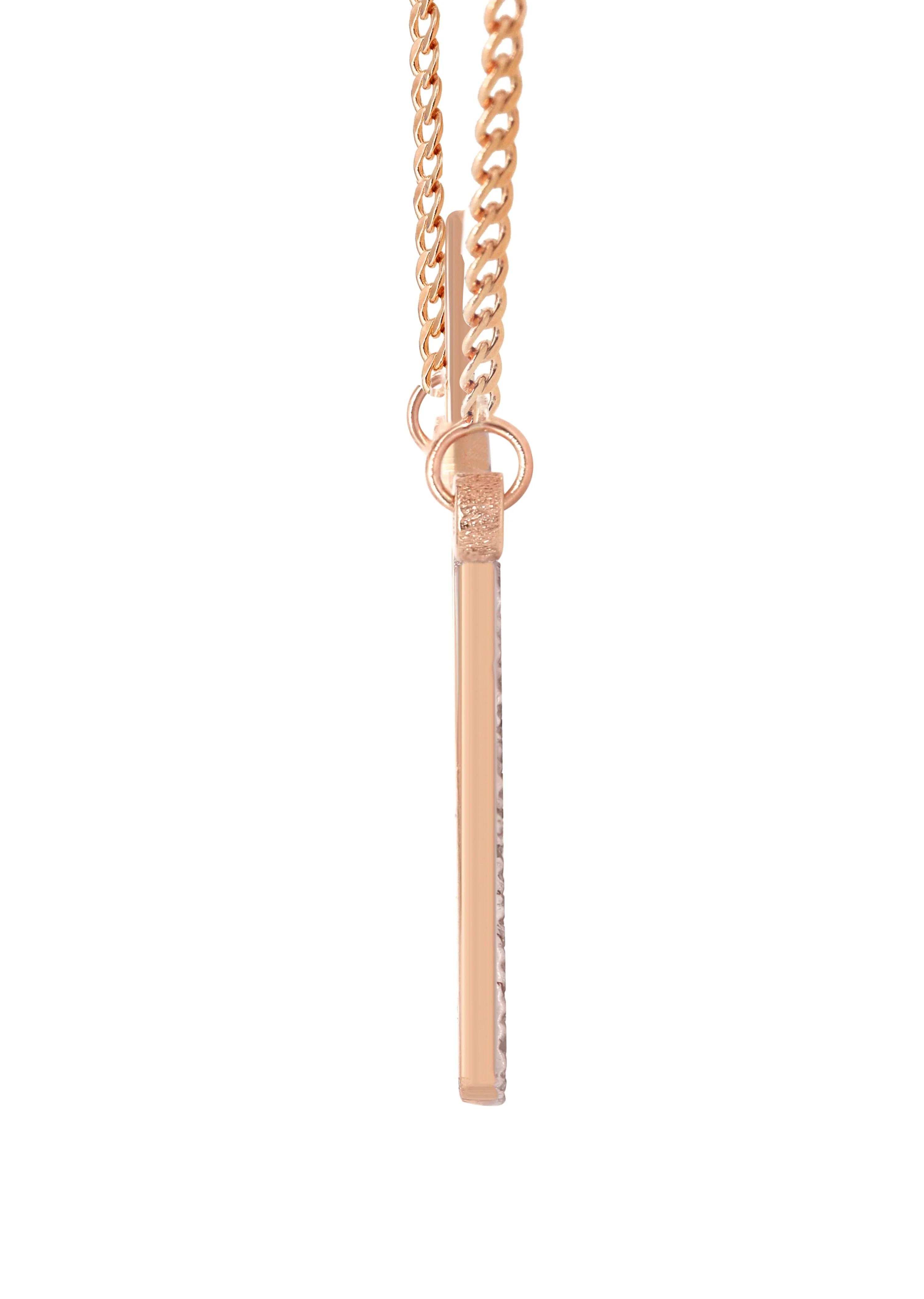 14K Rose Gold Full Diamond Script Name Necklace | Style #117 - Image 3
