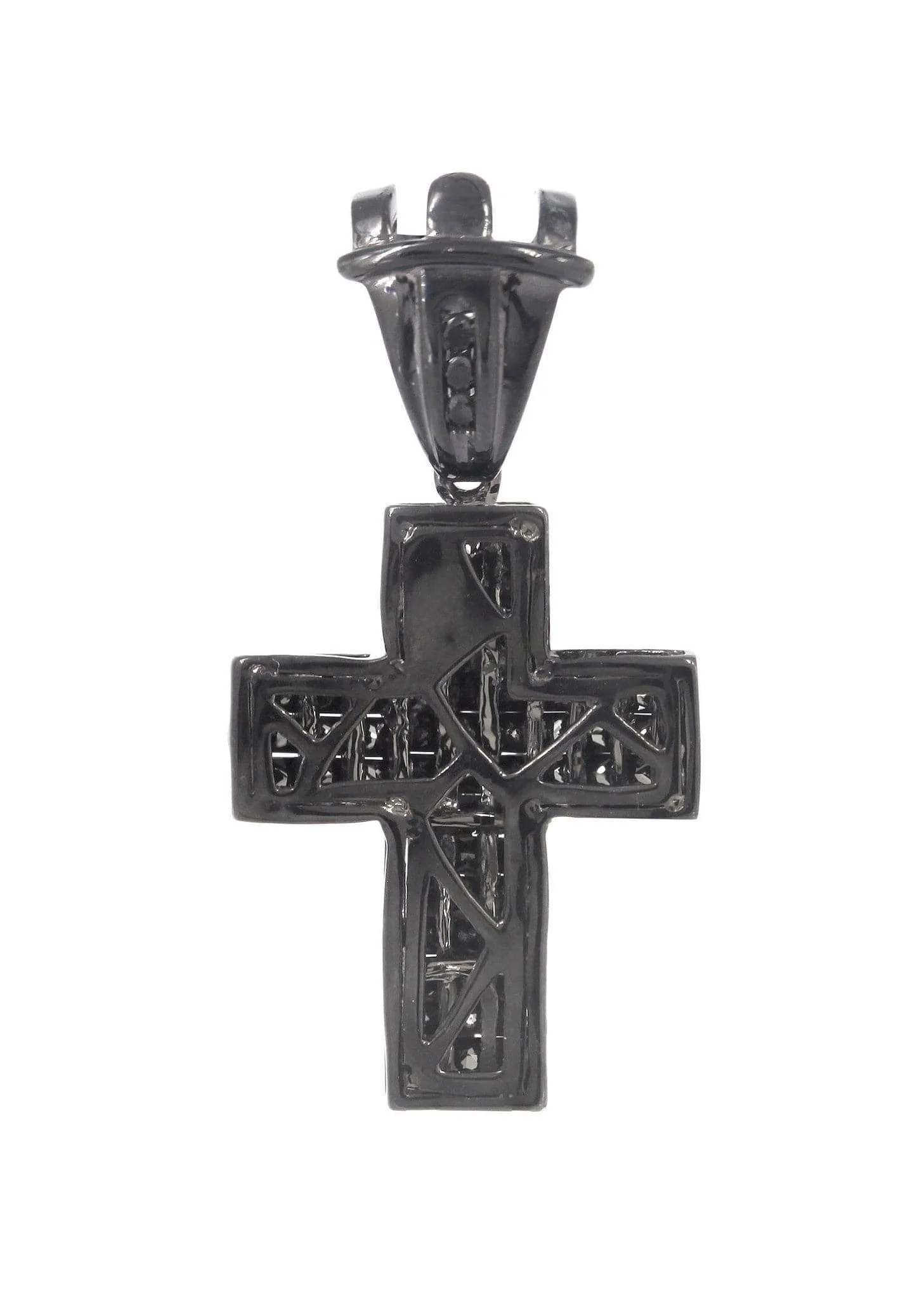 Black Diamond Cross Pendant | 1.45 Carats | 4.48 Grams - Image 3