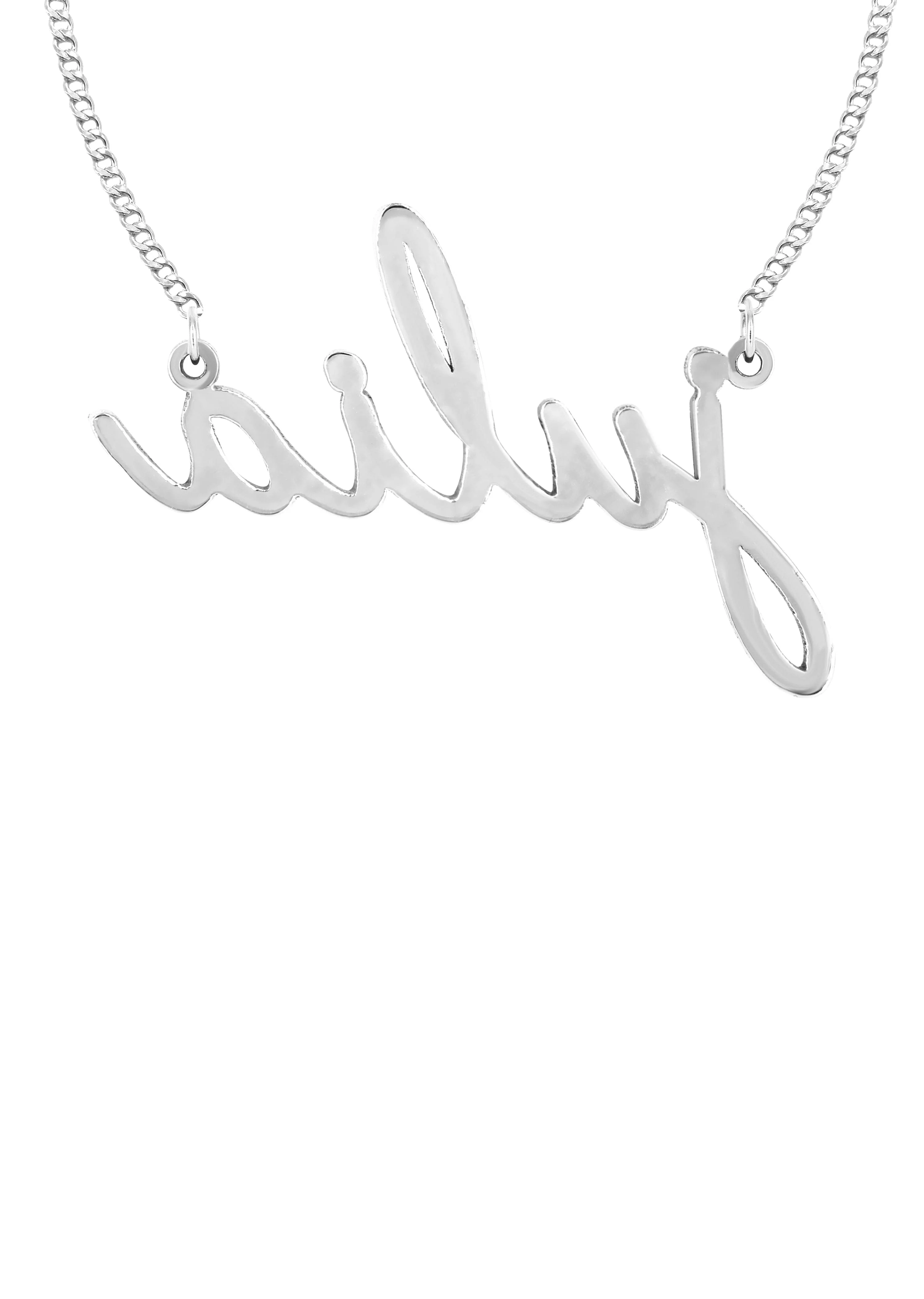 14K White Gold Full Diamond Script Name Necklace | Style #18 - Image 2
