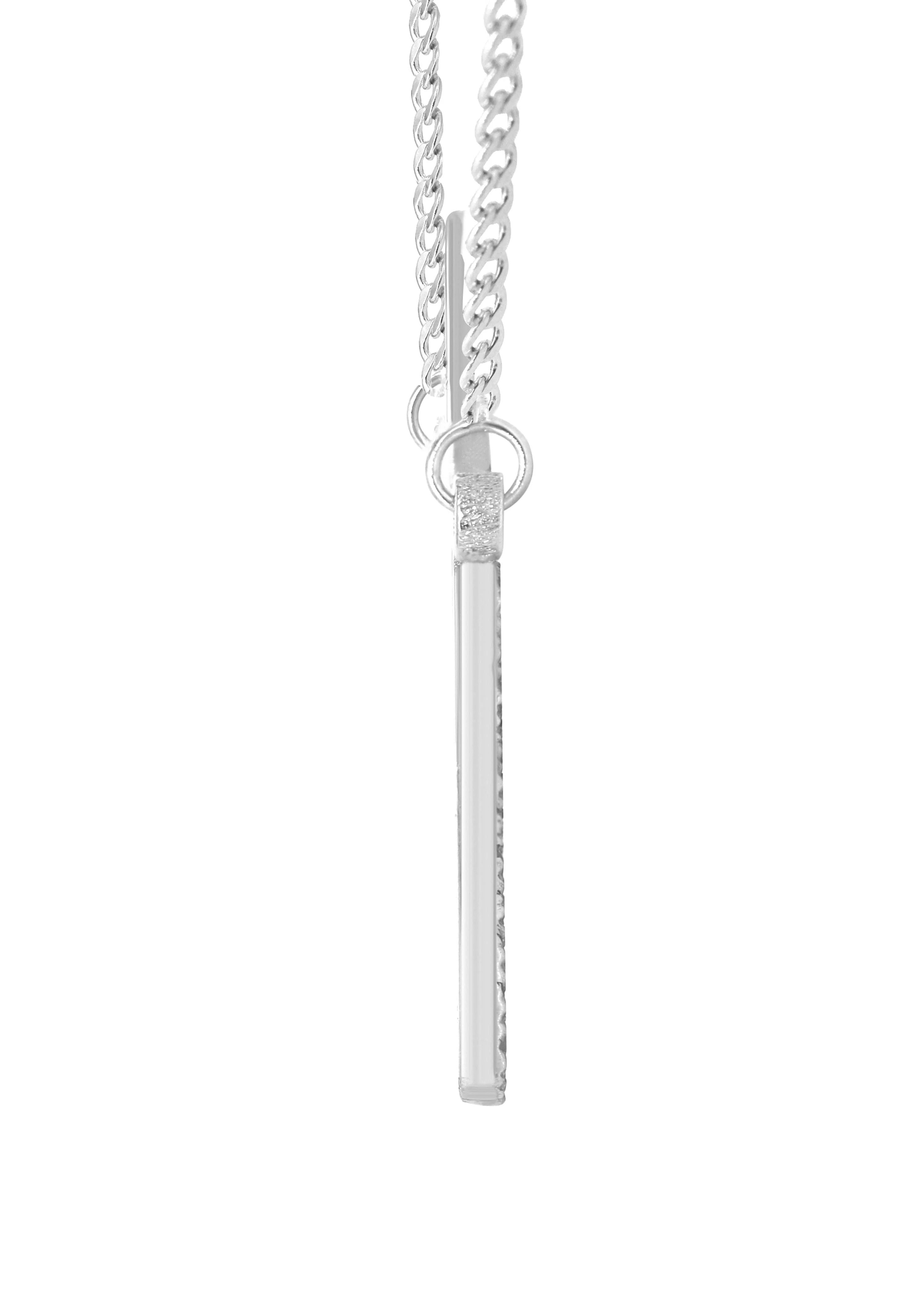 14K White Gold Full Diamond Script Name Necklace | Style #18 - Image 4