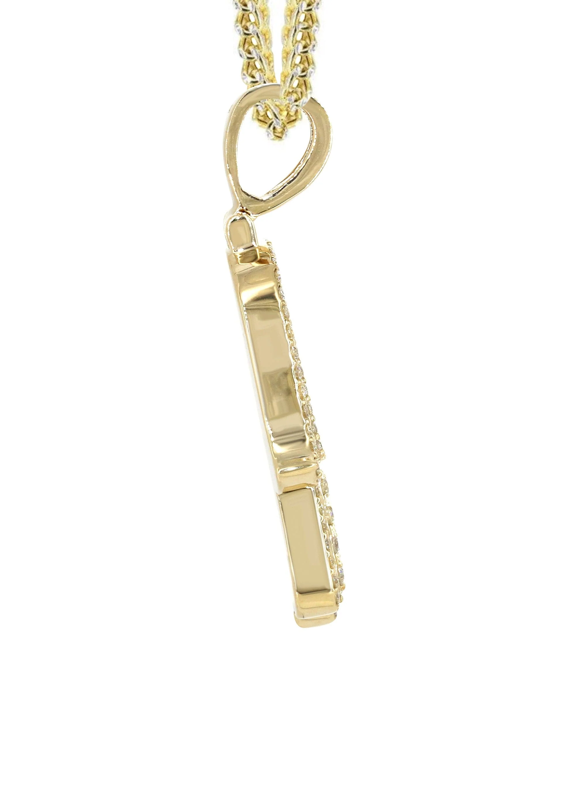 14K Yellow Gold Diamond Hamsa Necklace | 2.5 Carats - Image 4