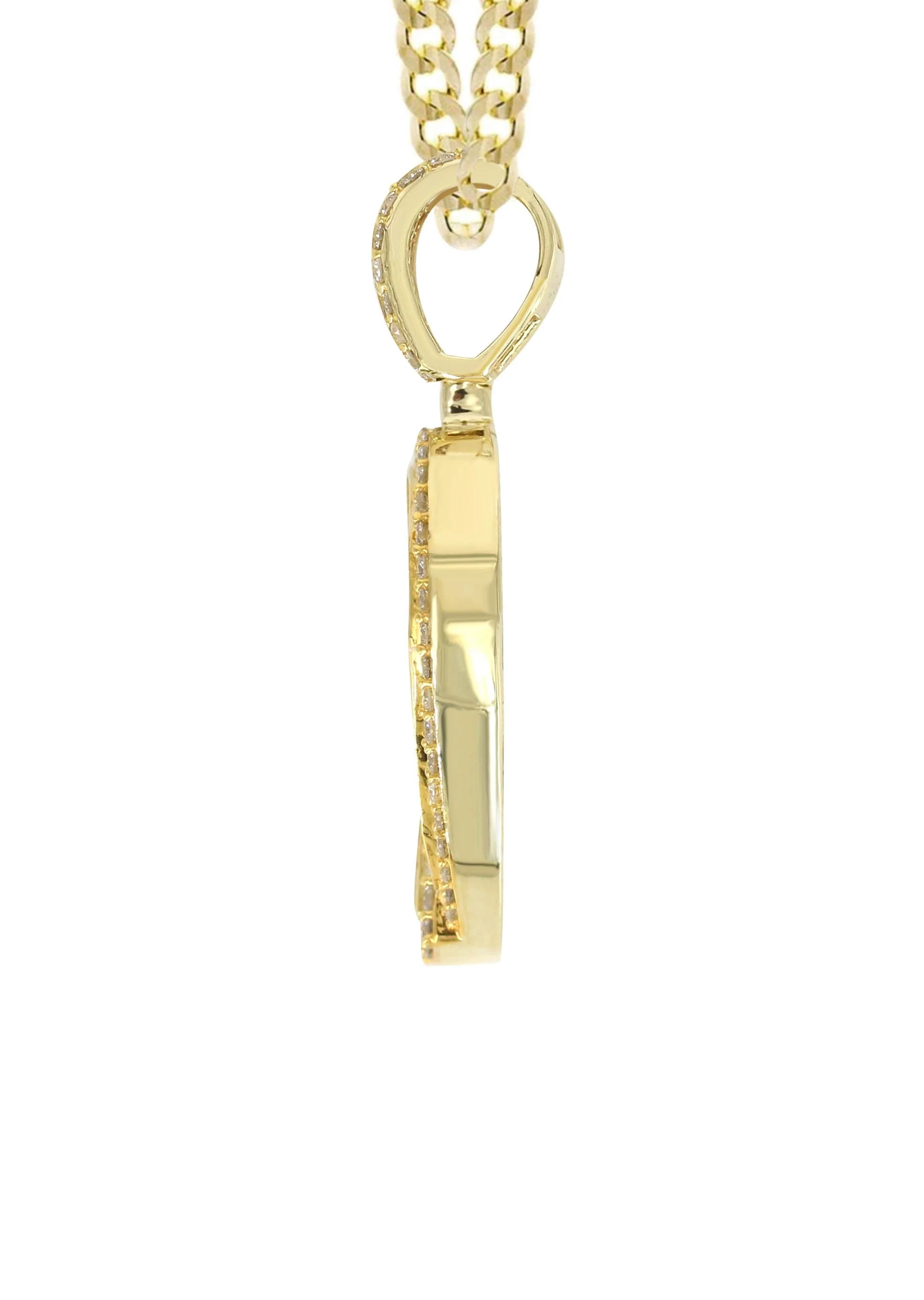 14K Yellow Gold Letter "D" Baguette Diamond Necklace | 2.16 Carats - Image 4