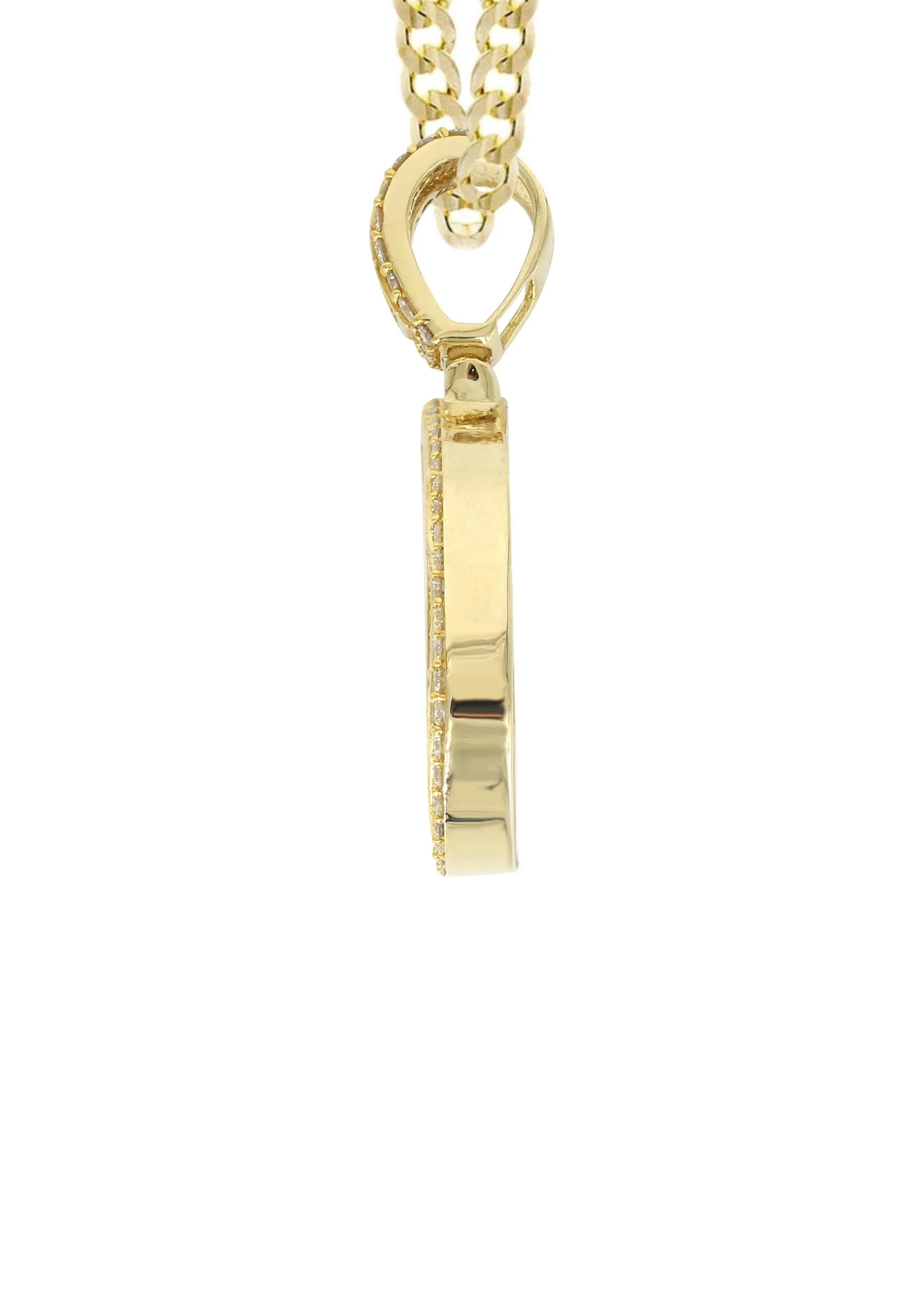 14K Yellow Gold Letter "G" Baguette Diamond Necklace | 2.4 Carats - Image 4