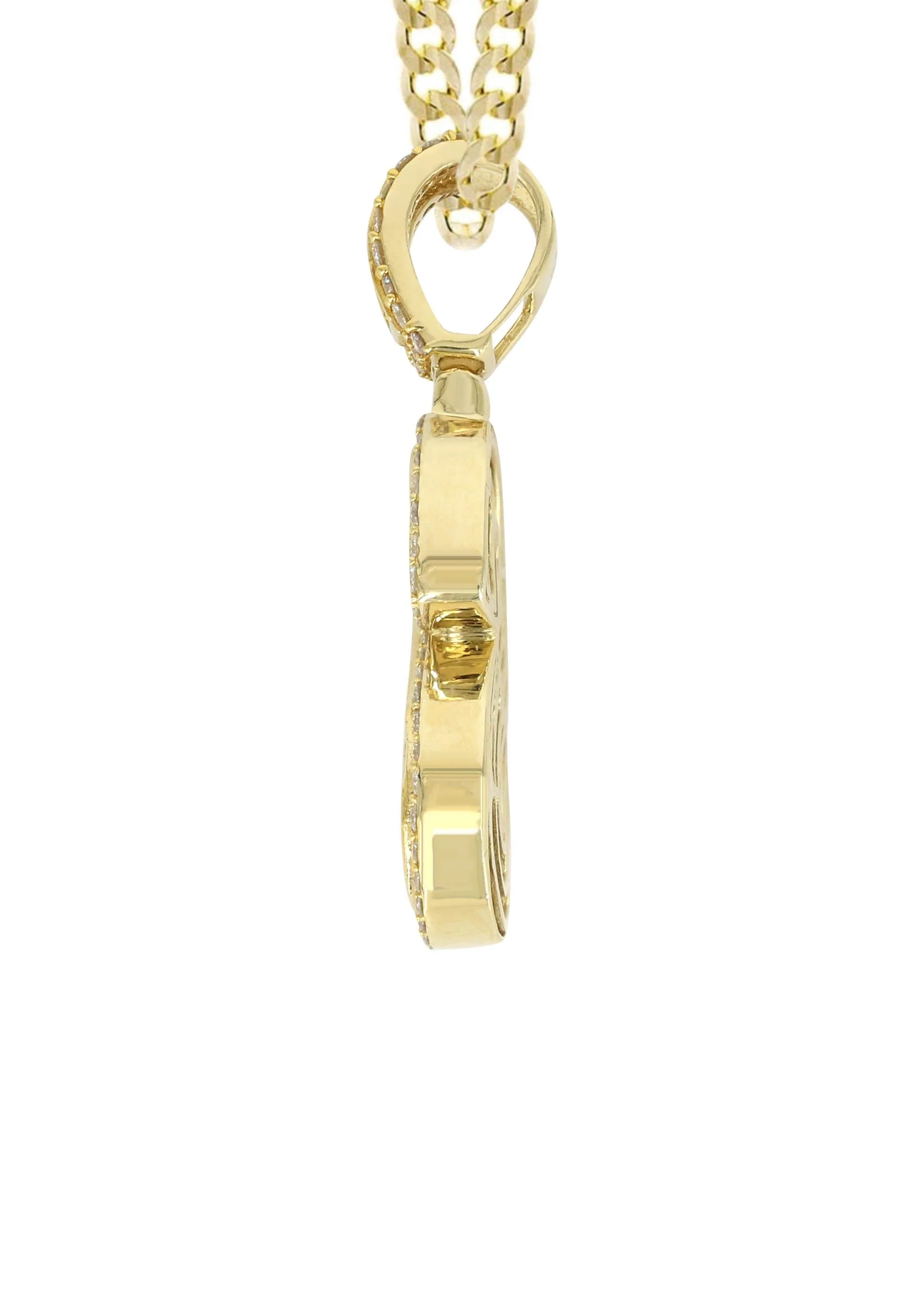 14K Yellow Gold Letter "S" Baguette Diamond Necklace | 1.96 Carats - Image 4