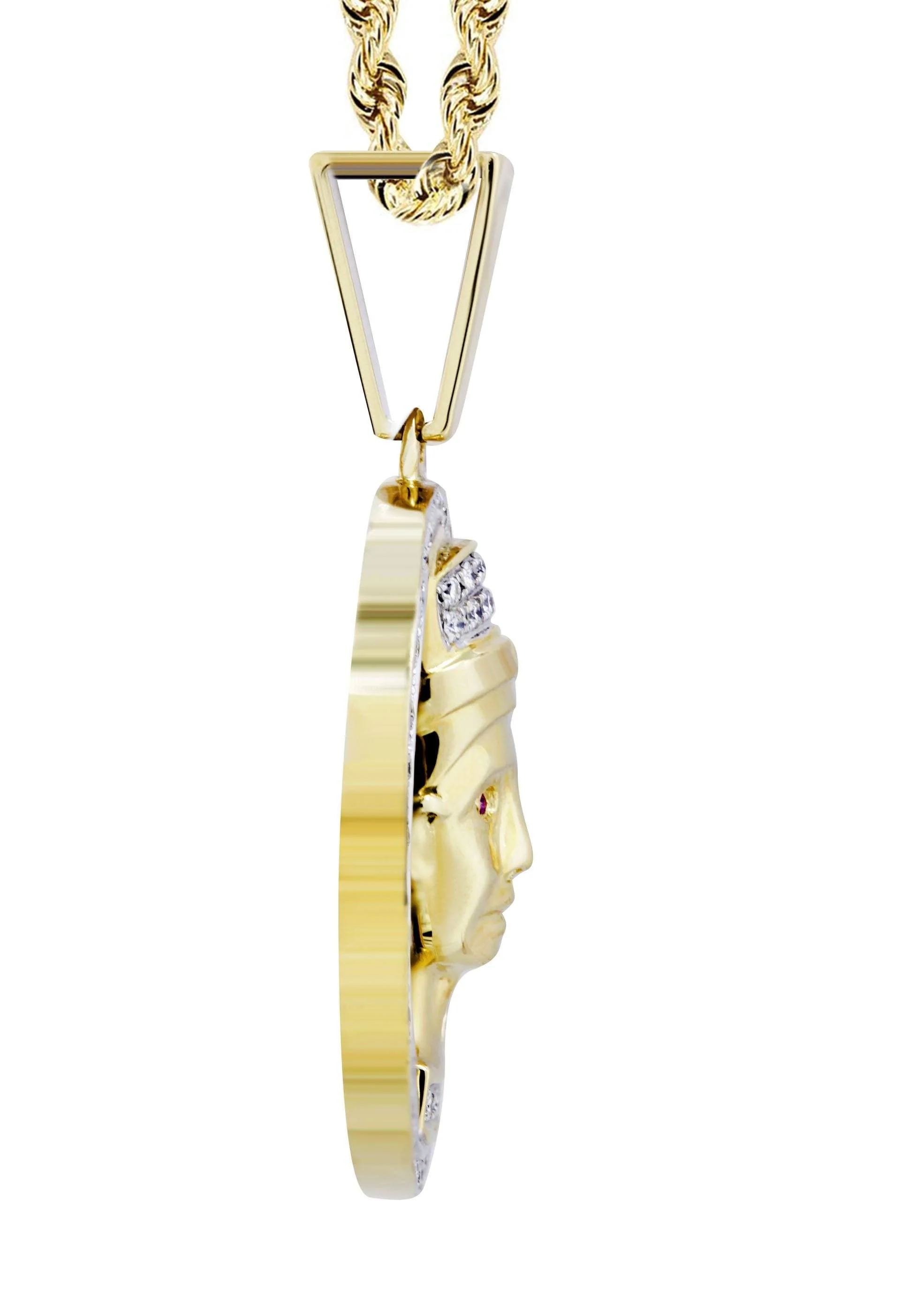 14K Yellow Gold Pharaoh Diamond Necklace | 0.42 Carats - Image 4