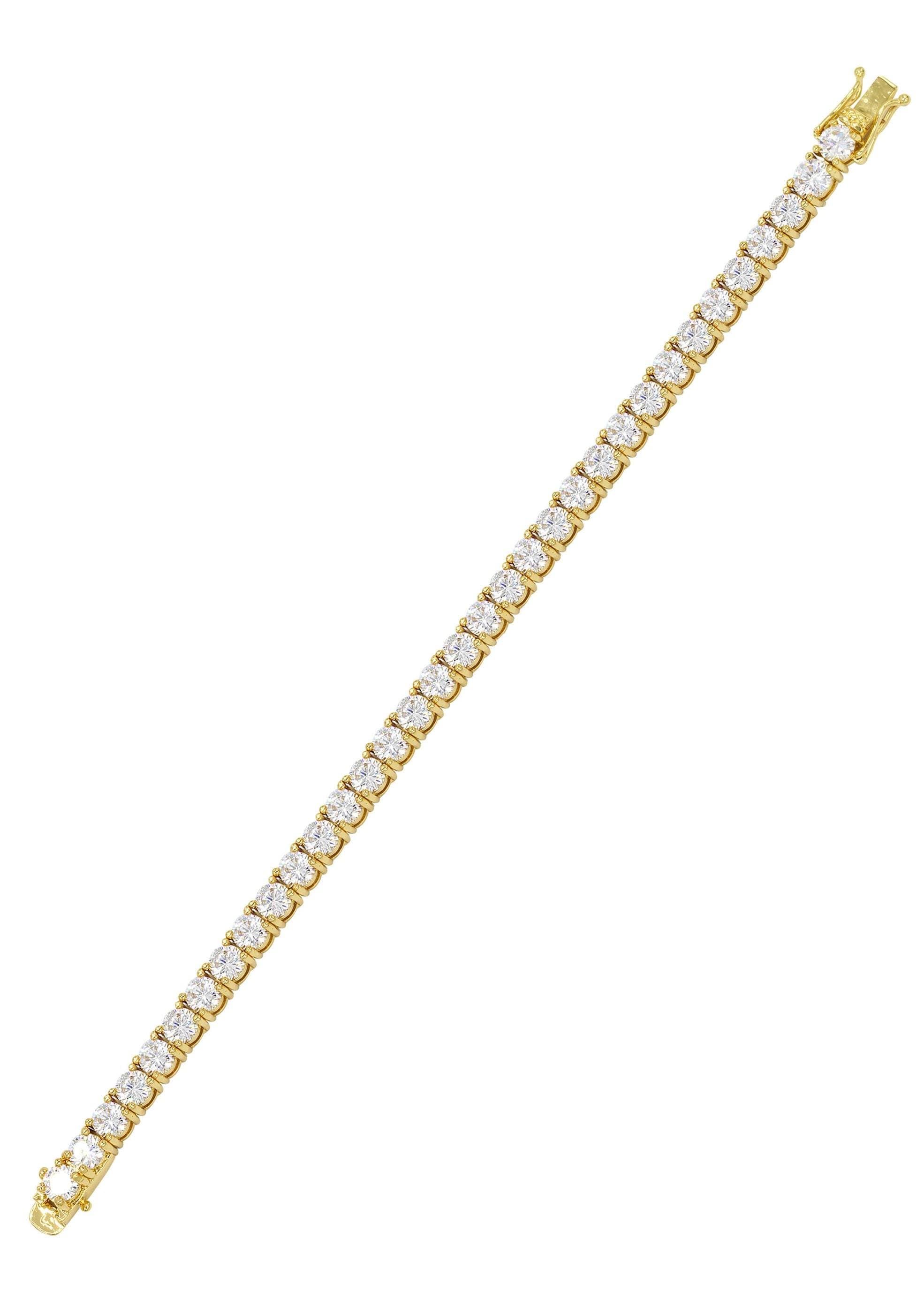 Mens Diamond Gold Tennis Bracelet - Image 3