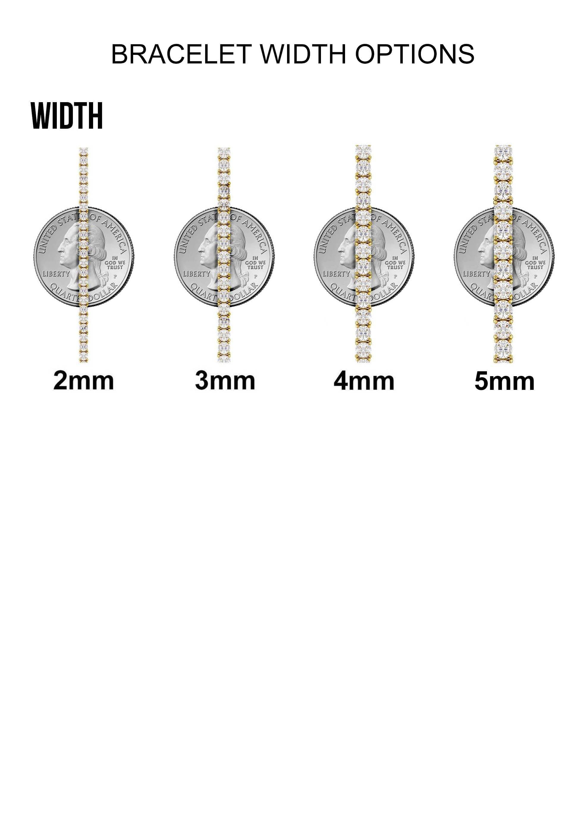 Mens Diamond Gold Tennis Bracelet - Image 5
