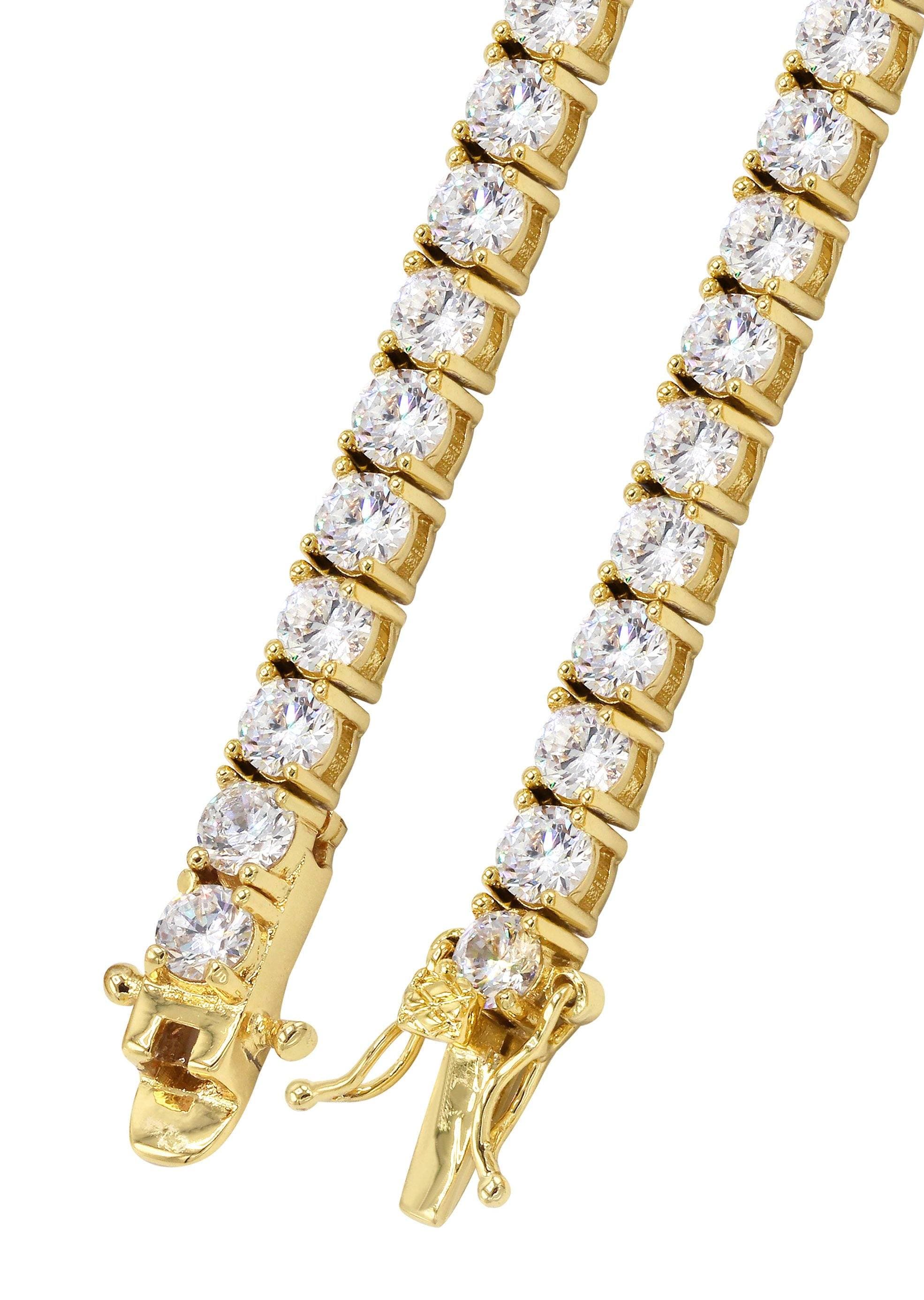 Mens Diamond Gold Tennis Chain - Image 3