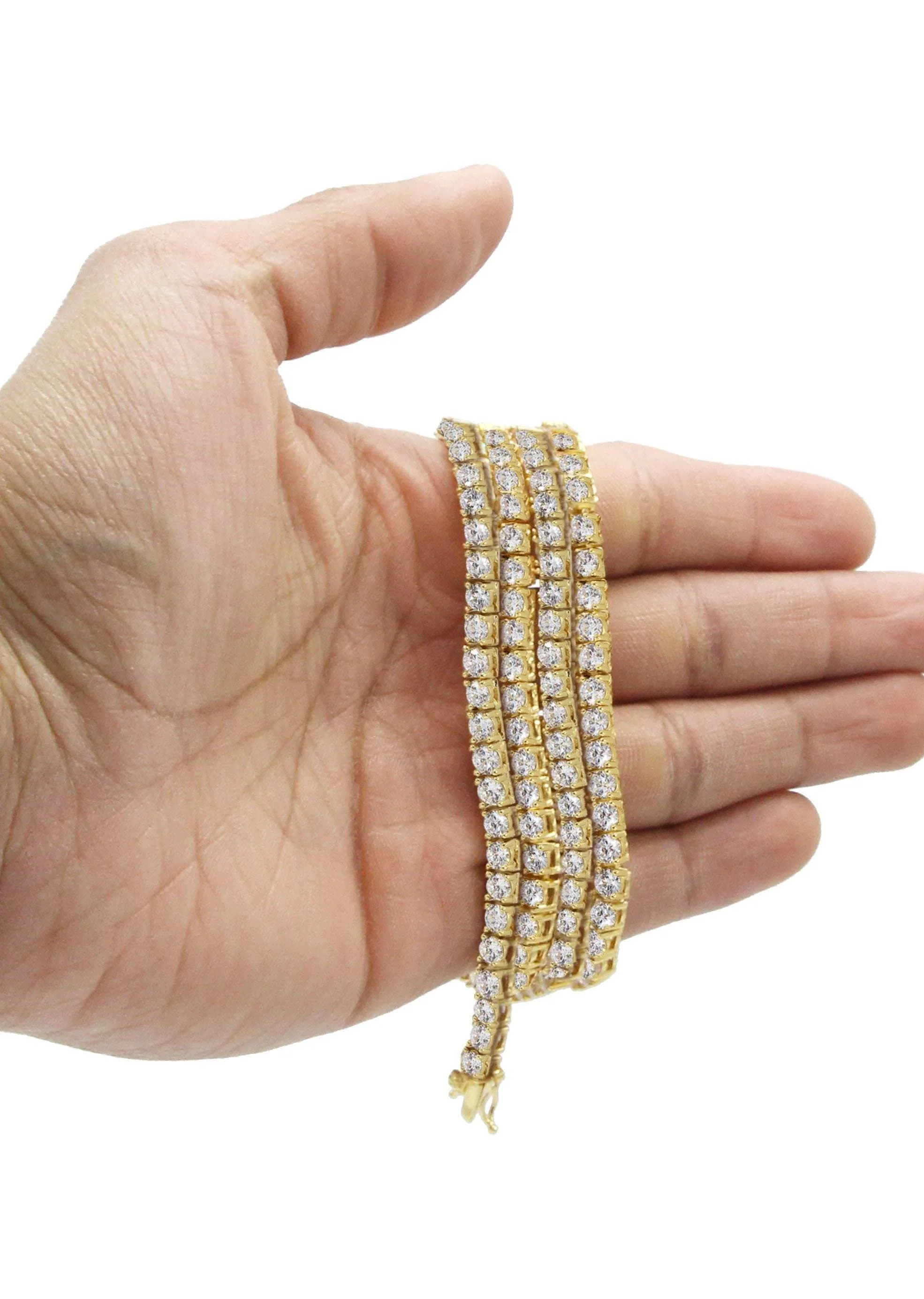 Mens Diamond Gold Tennis Chain - Image 6