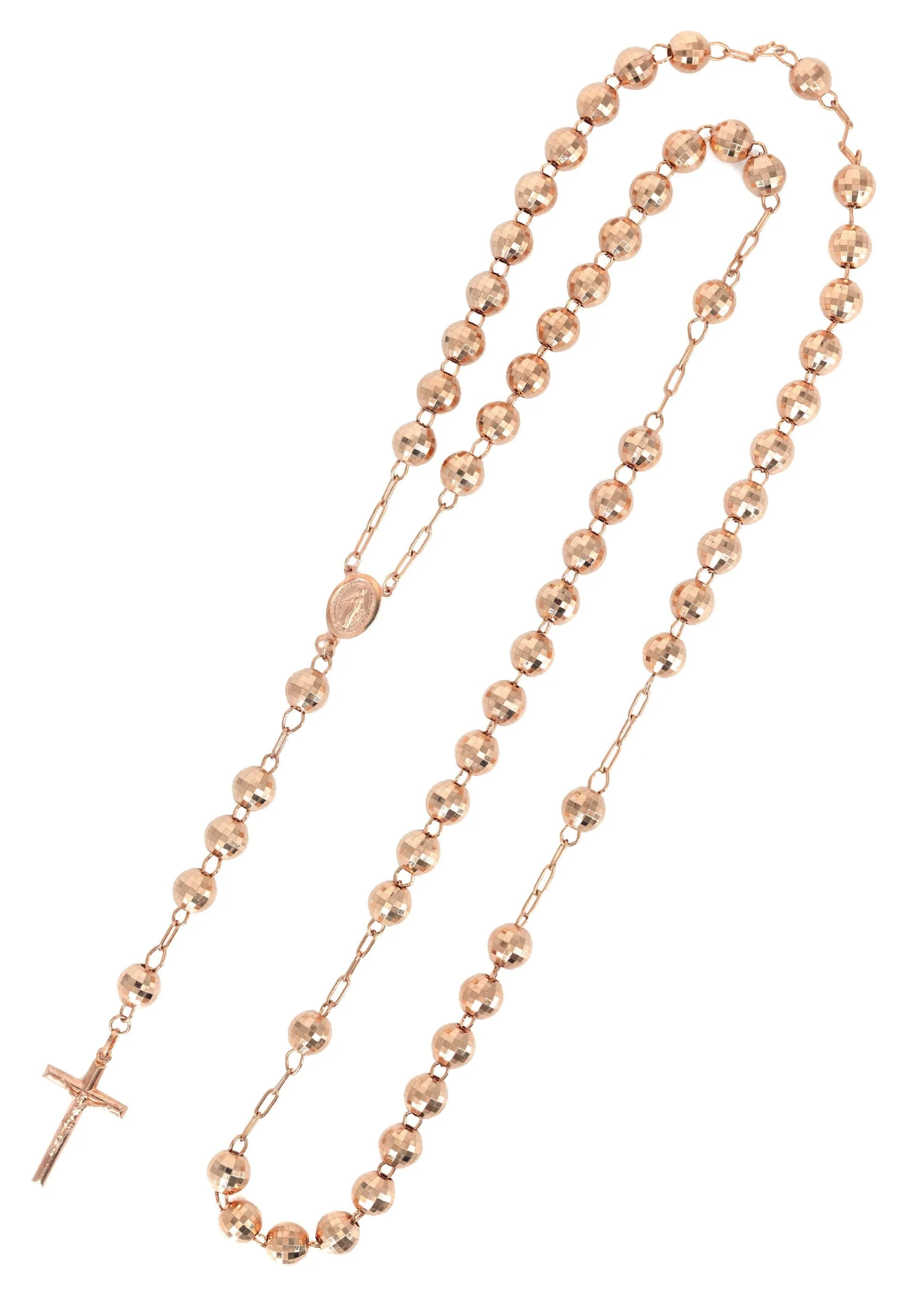 14K Rose Gold Rosary Chain - Image 2
