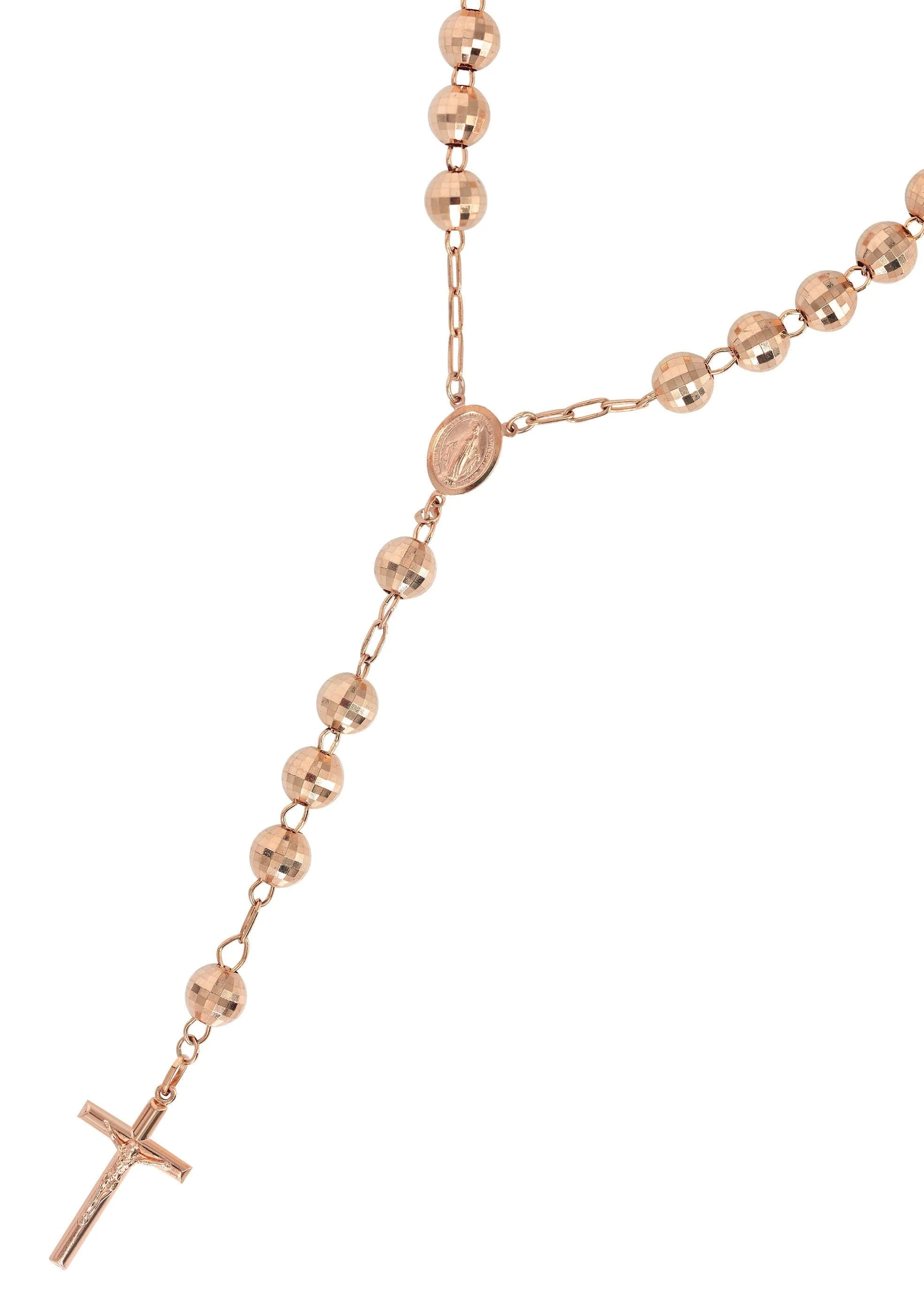 14K Rose Gold Rosary Chain - Image 3