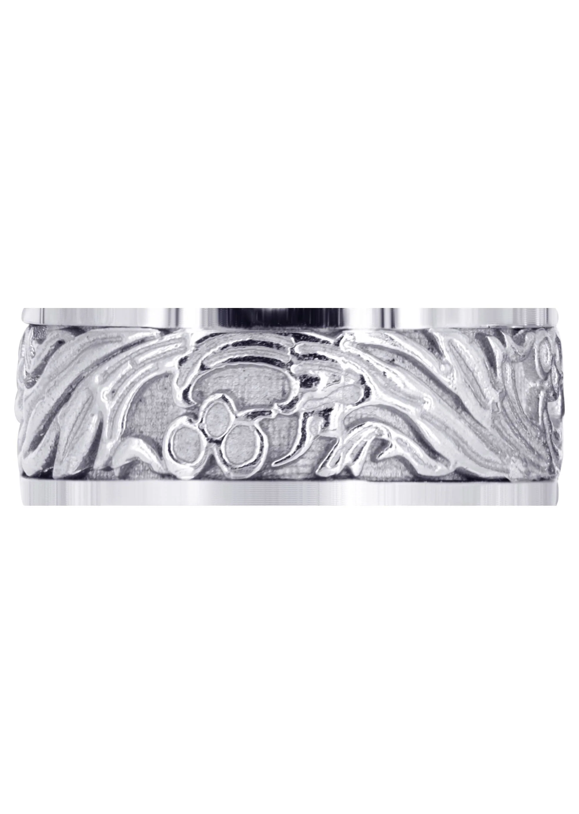 Antique Unique Mens Wedding Band | High Polish Finish (Jake) - Image 2