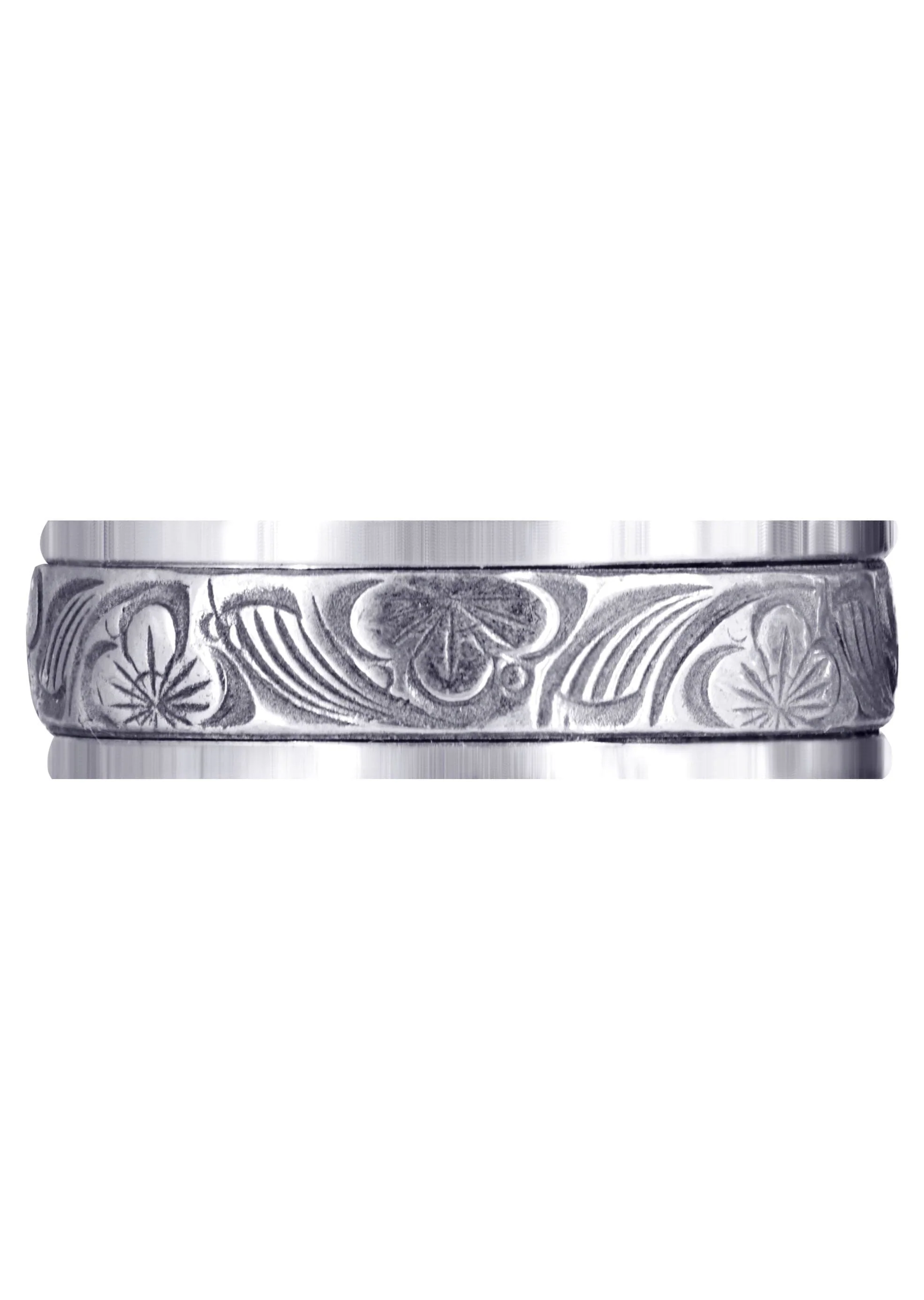 Antique Mens Wedding Band | High Polish Finish (Alex) - Image 2