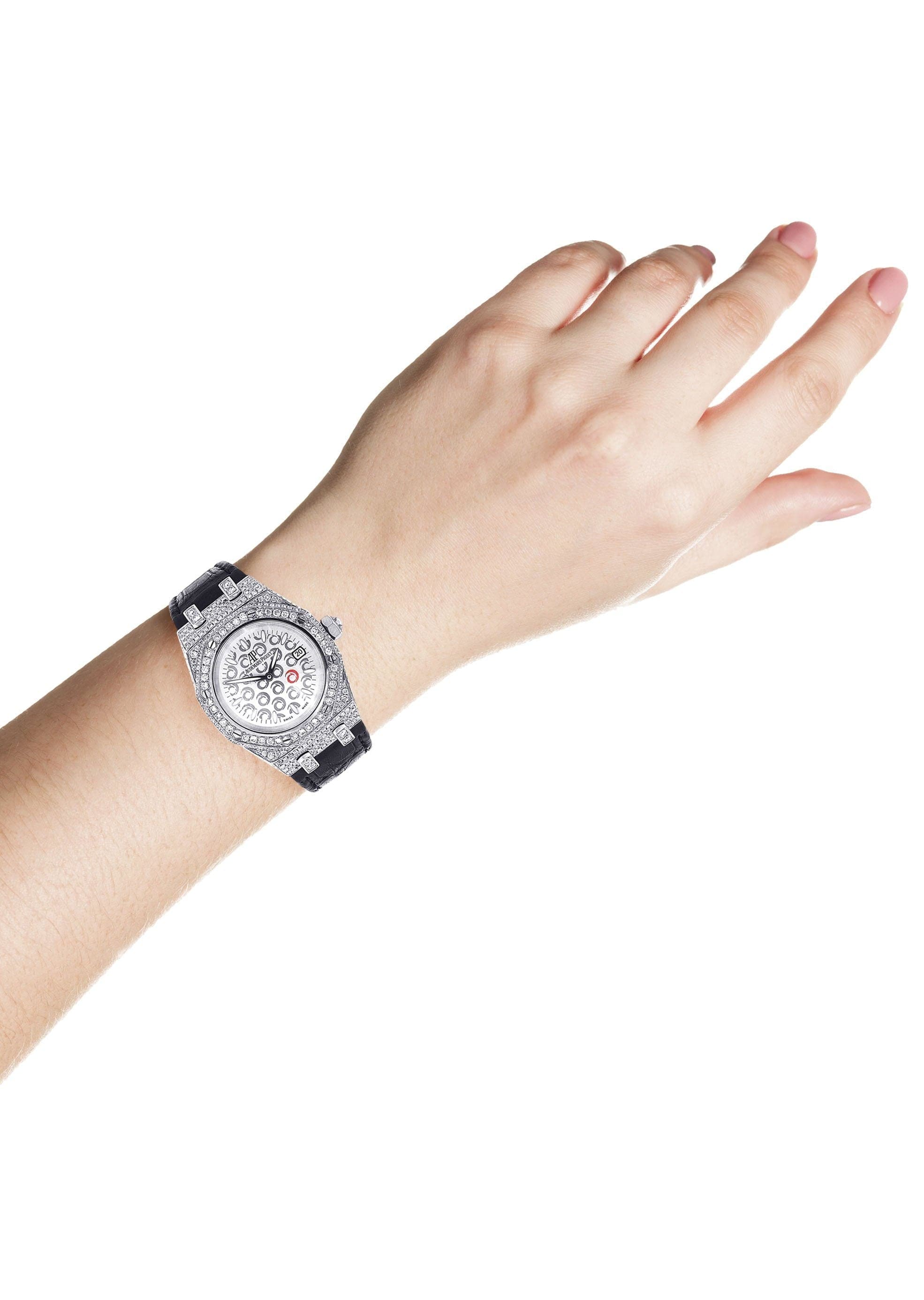 Diamond Audemars Piguet Royal Oak Limited Edition Alinhgi Watch For Women | Stainless Steel - Image 5