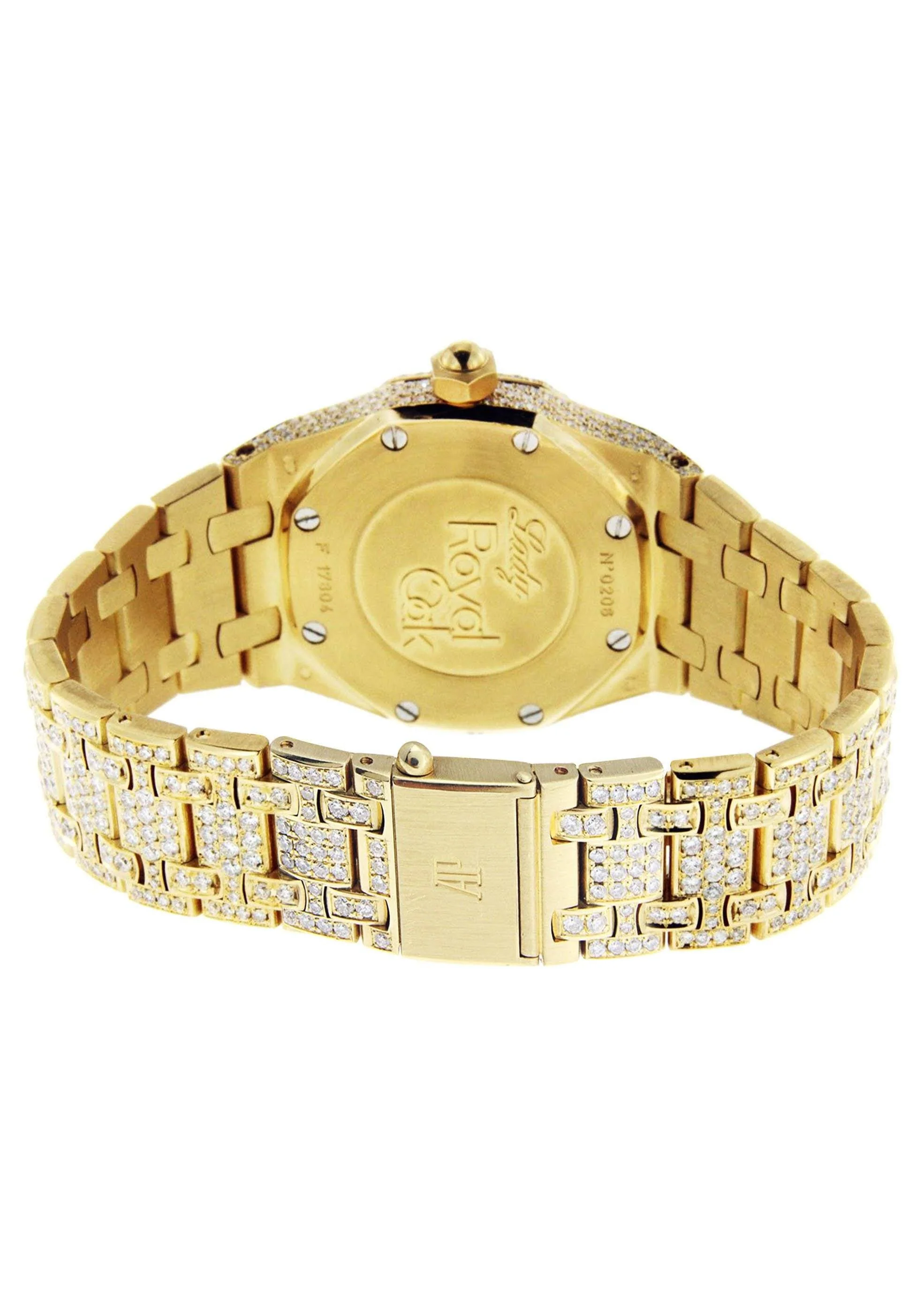 Diamond Audemars Piguet Royal Oak Watch For Women | 18K Yellow Gold | 33 Mm - Image 3
