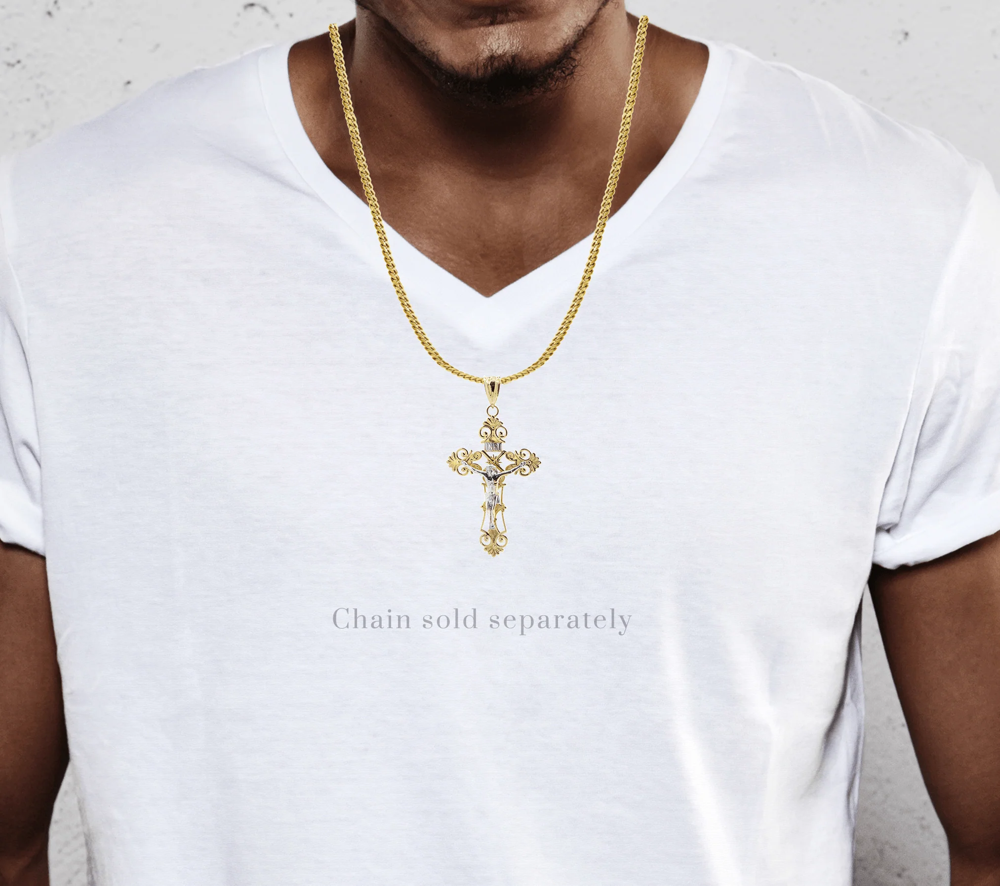 10K Gold Cross / Crucifix Pendant | 22 Grams - Image 2