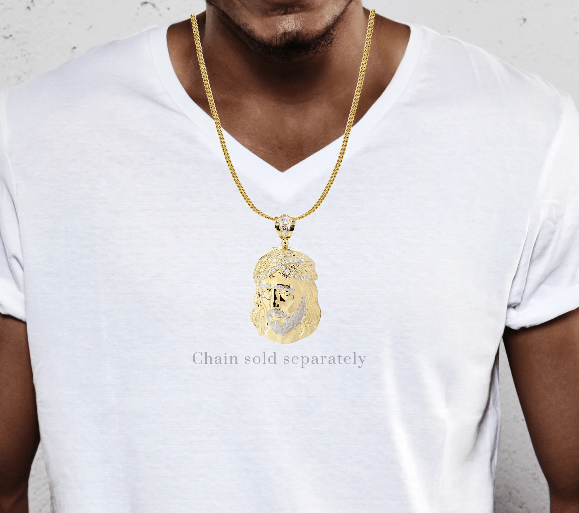 10K Gold Jesus Piece Pendant  |  75.5 Grams - Image 2