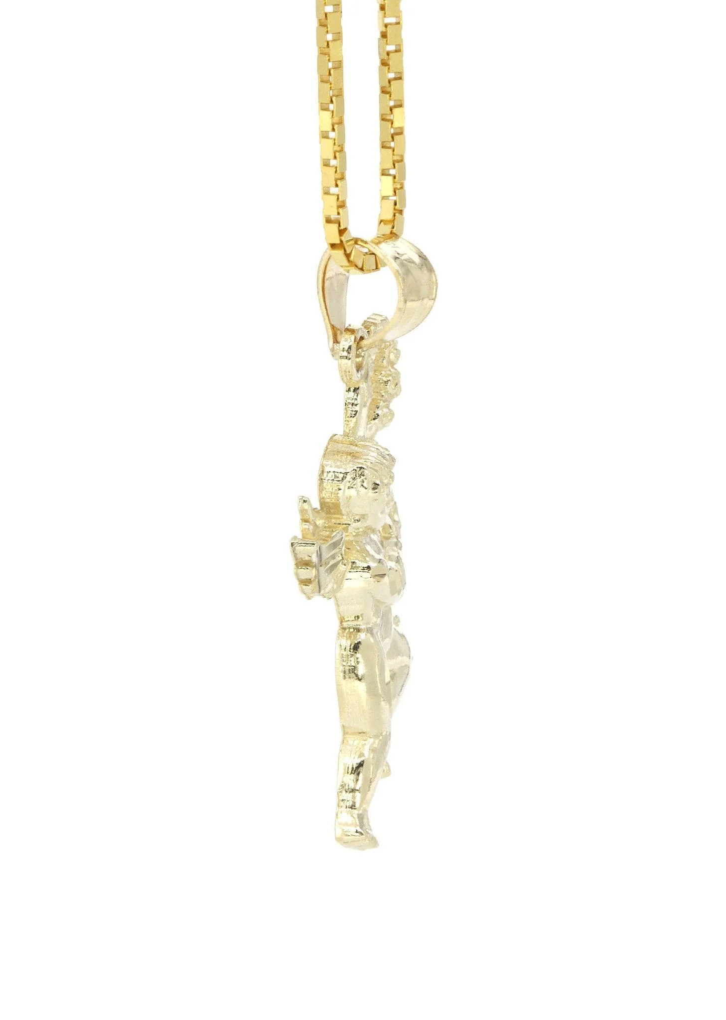10K Yellow Gold Box Angel Necklace | Appx. 6.3 Grams - Image 4