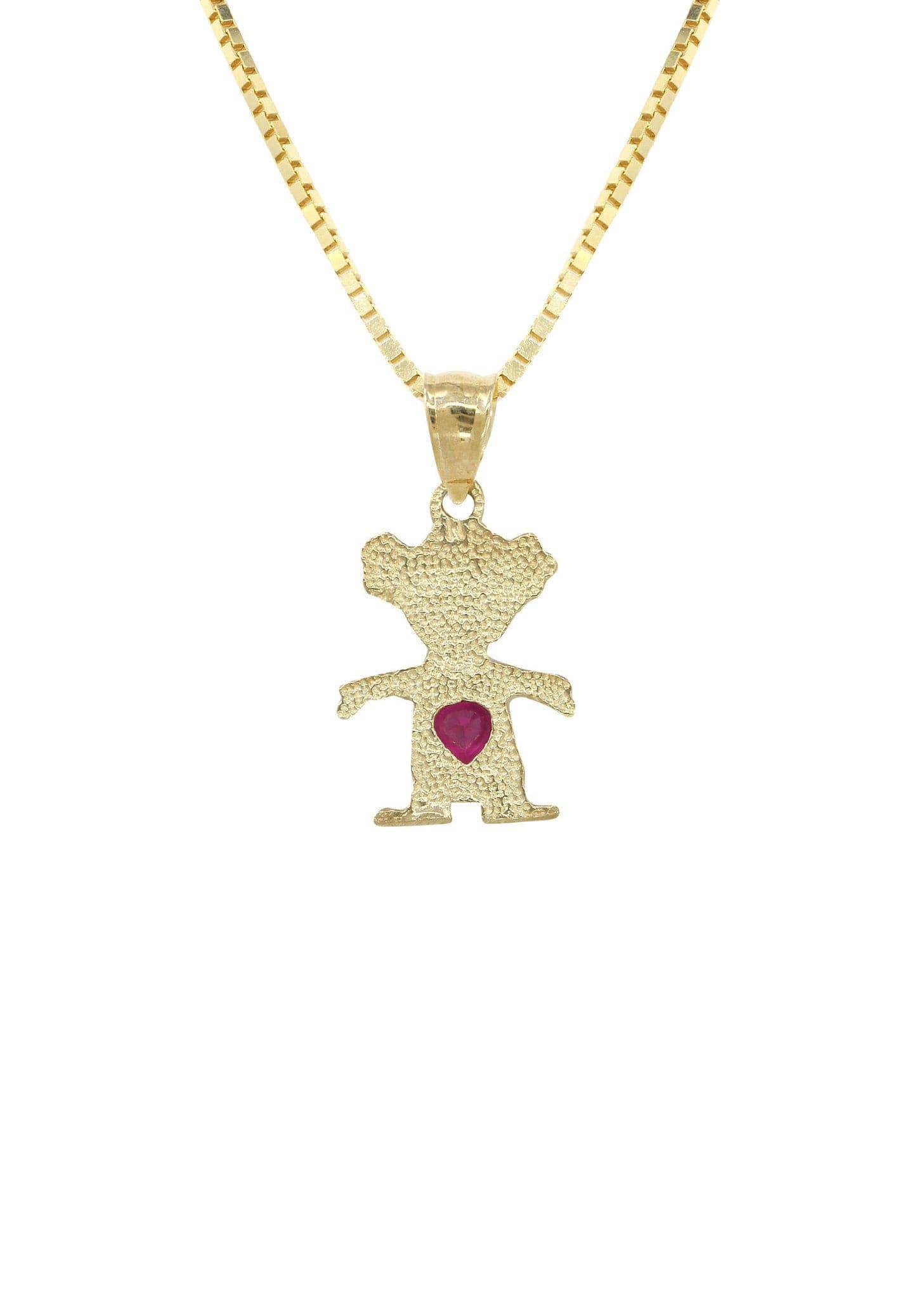 10K Yellow Gold Box  Children Necklace | Appx. 5.2 Grams - Image 3