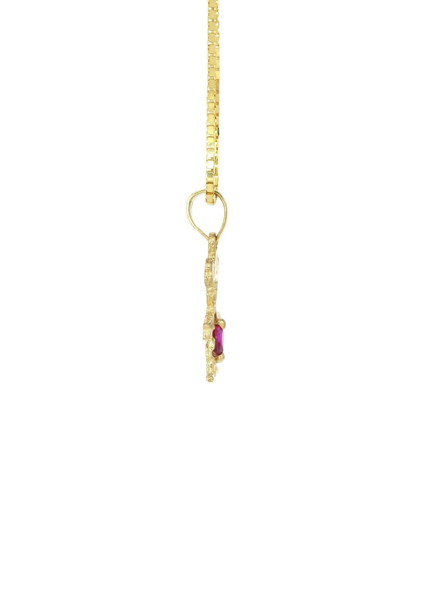 10K Yellow Gold Box  Children Necklace | Appx. 5.2 Grams - Image 4